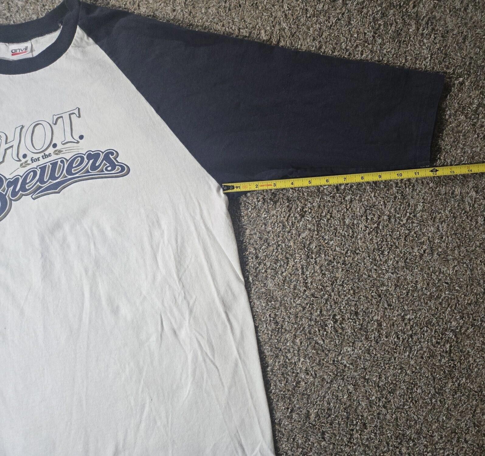 Anvil Anvil Preshrunk 3/4 Sleeve H.O.T. For The Brewers Shirt Size US L / EU 52-54 / 3 - 8 Thumbnail