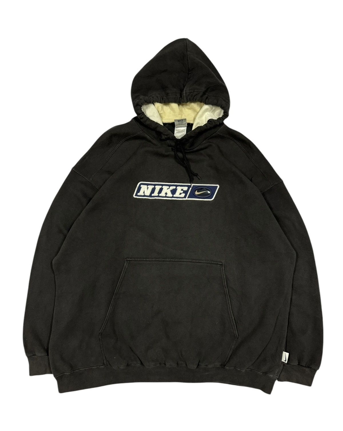 Nike × Vintage Vtg🔥90s Nike Center Swoosh Silicon Logo Sunfaded Sweatshirt Size US XL / EU 56 / 4 - 1 Thumbnail
