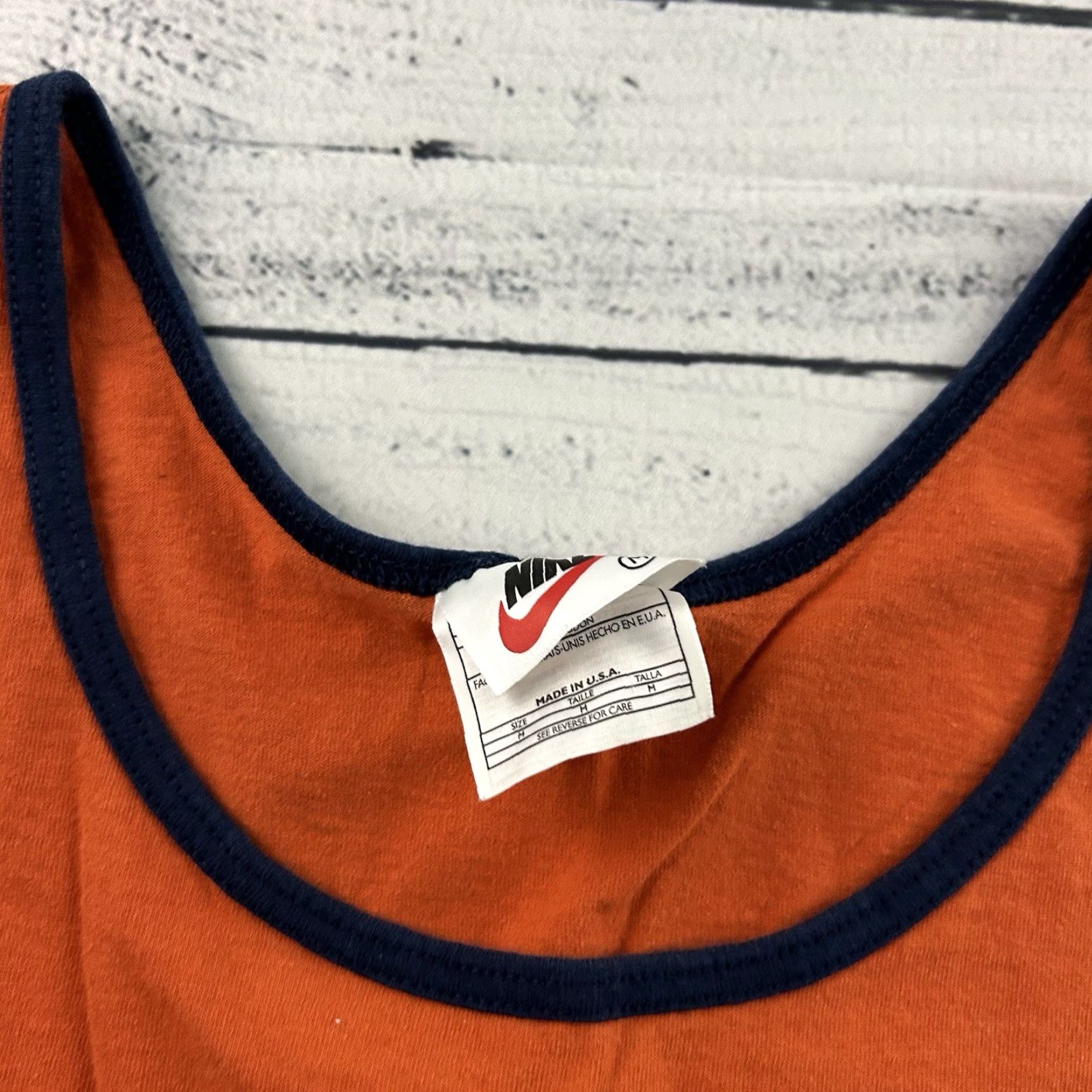 Nike VINTAGE Nike Sleeveless Casual Striped Tank Top Shirt Women's M Orange Shirt Tank Top Nike Sleeveless Casual Striped Orange Women M Size M / US 6-8 / IT 42-44 - 2 Thumbnail