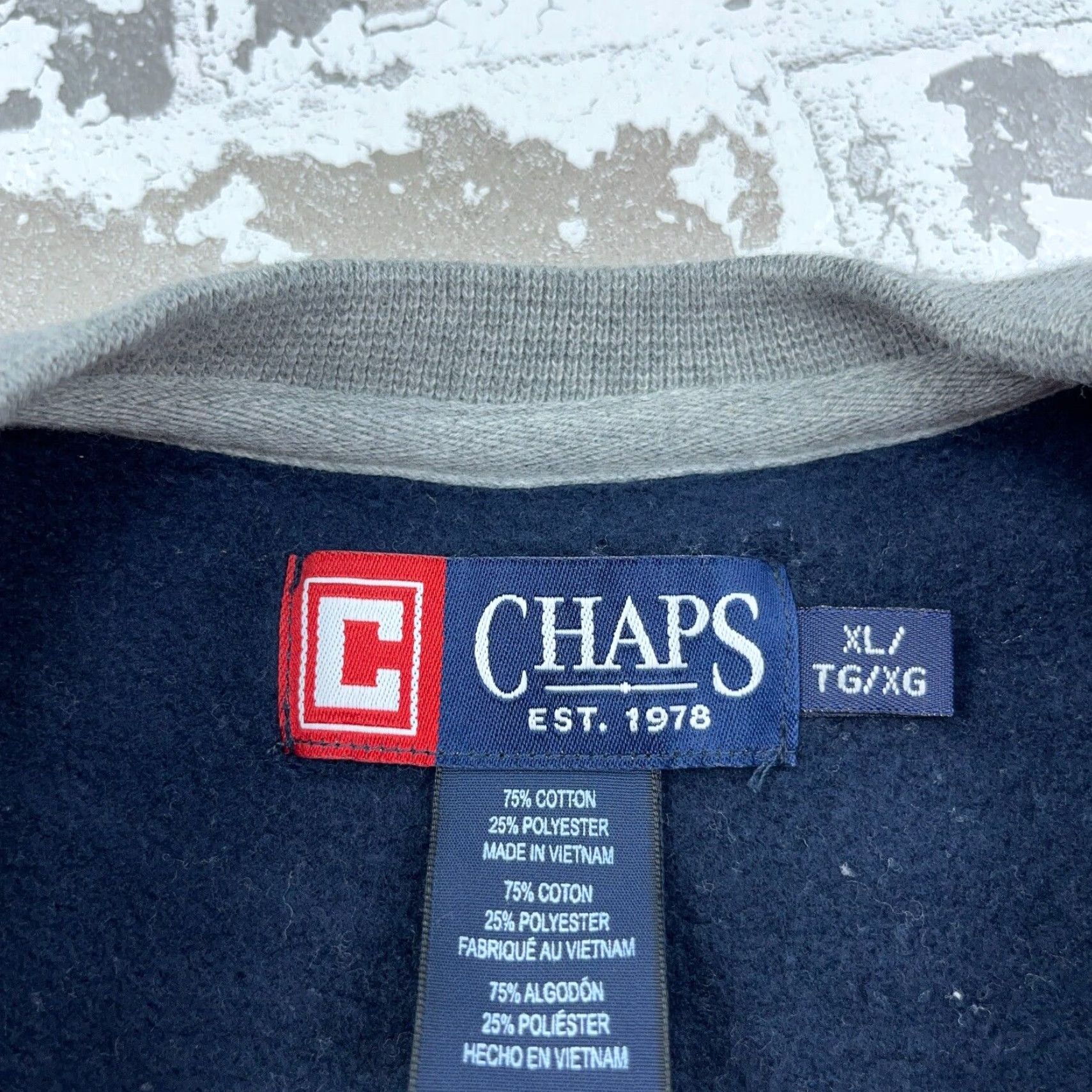 Chaps VINTAGE Chaps Men Sweater Crewneck Pullover XL Gray Cotton Fleece All Seasons Casual Size US XL / EU 56 / 4 - 4 Thumbnail