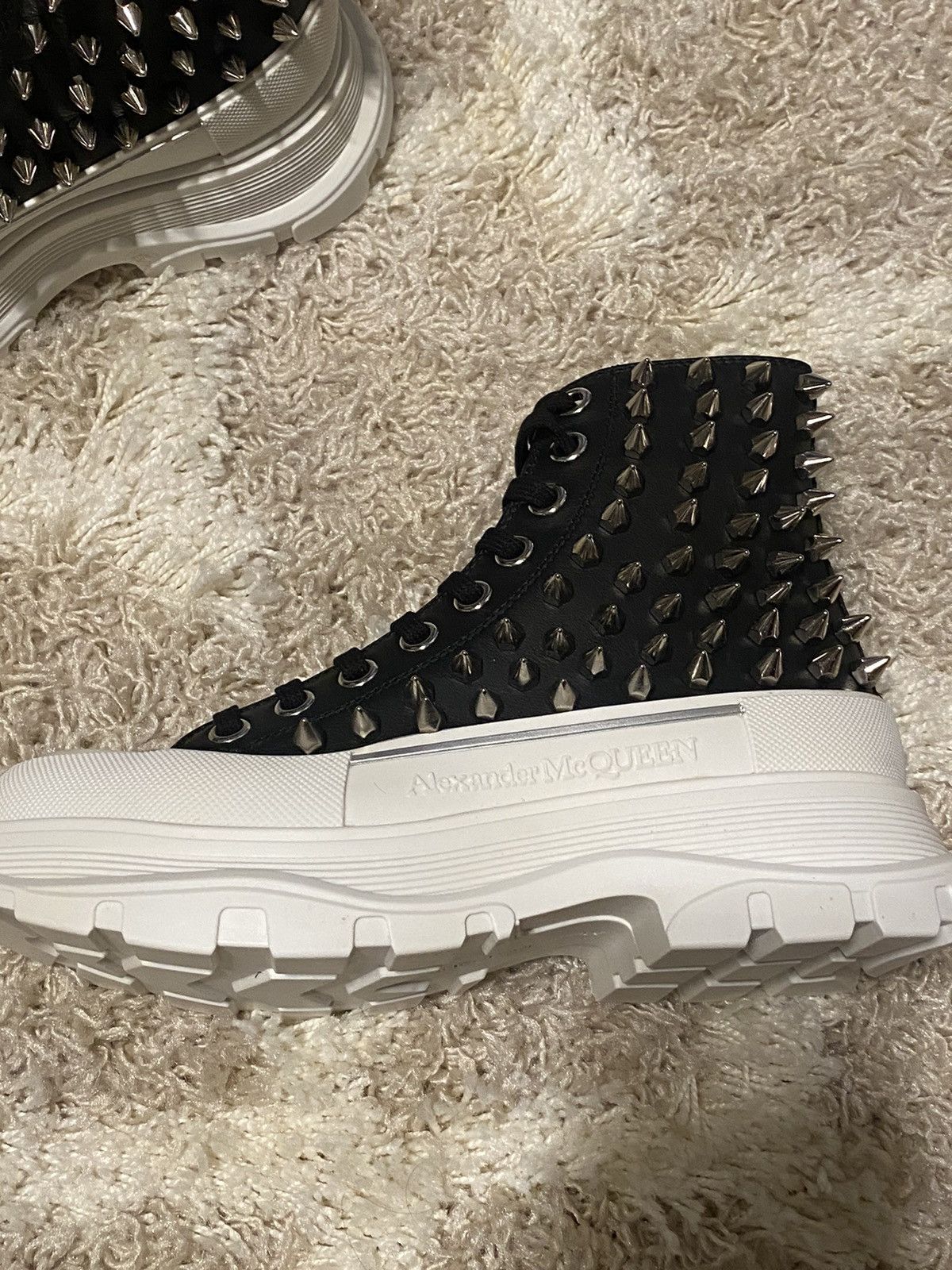 Alexander McQueen Studded Tread Slick Boot Size US 7.5 / IT 37.5 - 2 Thumbnail