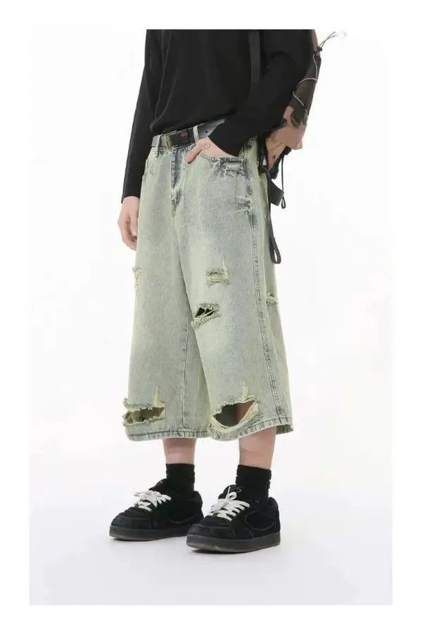 Japanese Brand Kimijima x Miwa Baggy Denim Shorts Size US 30 / EU 46 - 7 Thumbnail