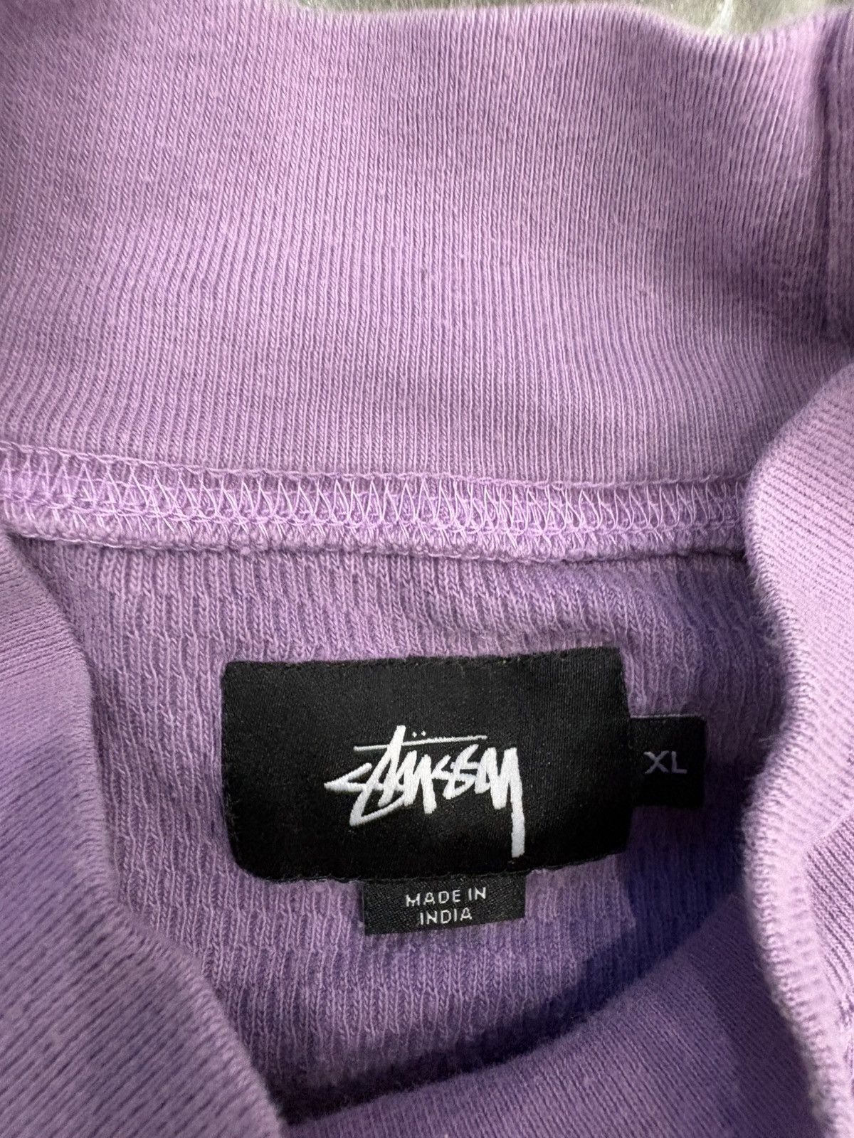 Stussy Men's Stüssy Mock Neck Thermal Long-Sleeve Lavender Cotton Size US XL / EU 56 / 4 - 3 Thumbnail