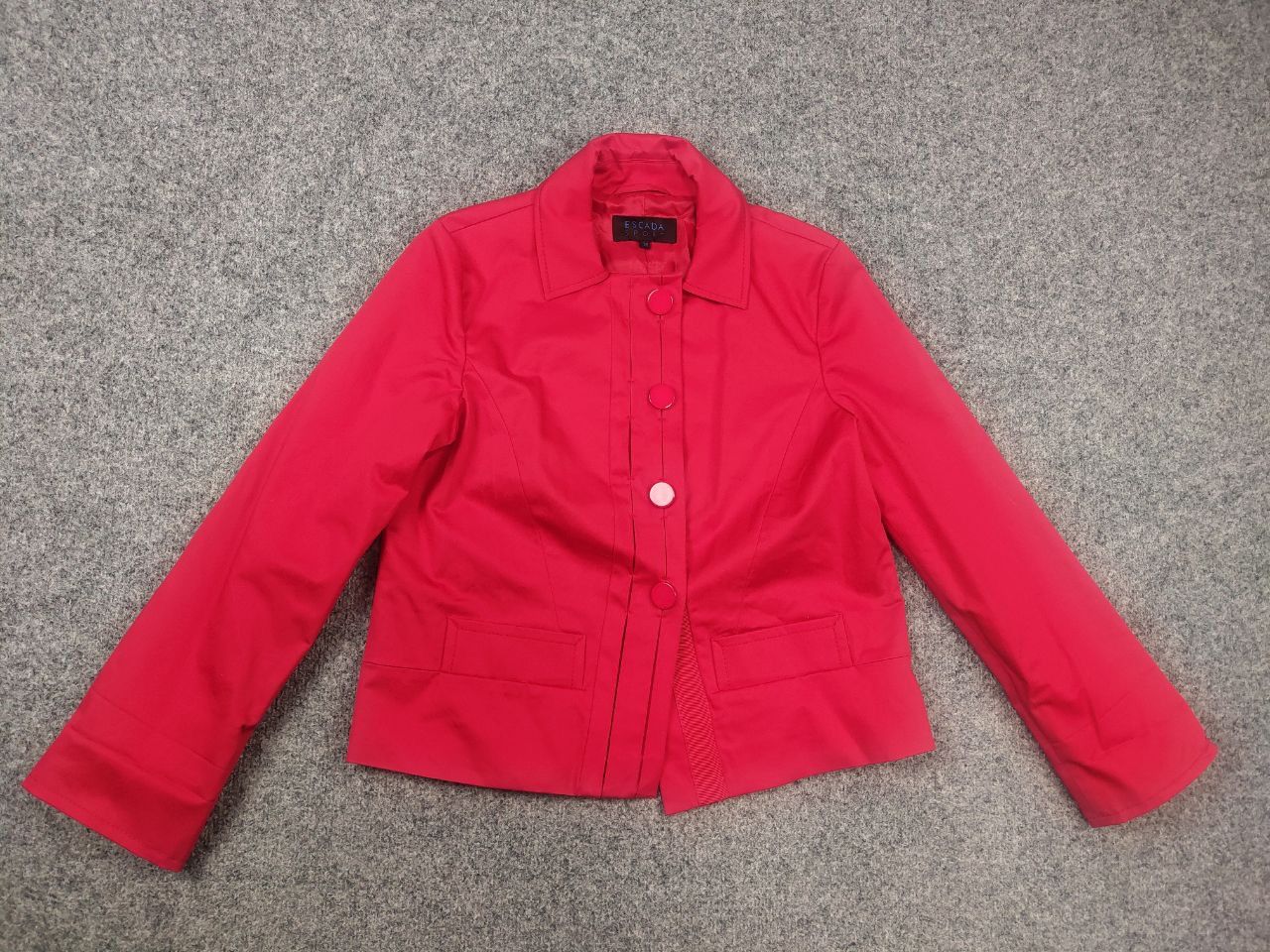 Escada Escada Sport Vintage Design Red Cotton Button Blazer Jacket Size M / US 6-8 / IT 42-44 - 2 Thumbnail