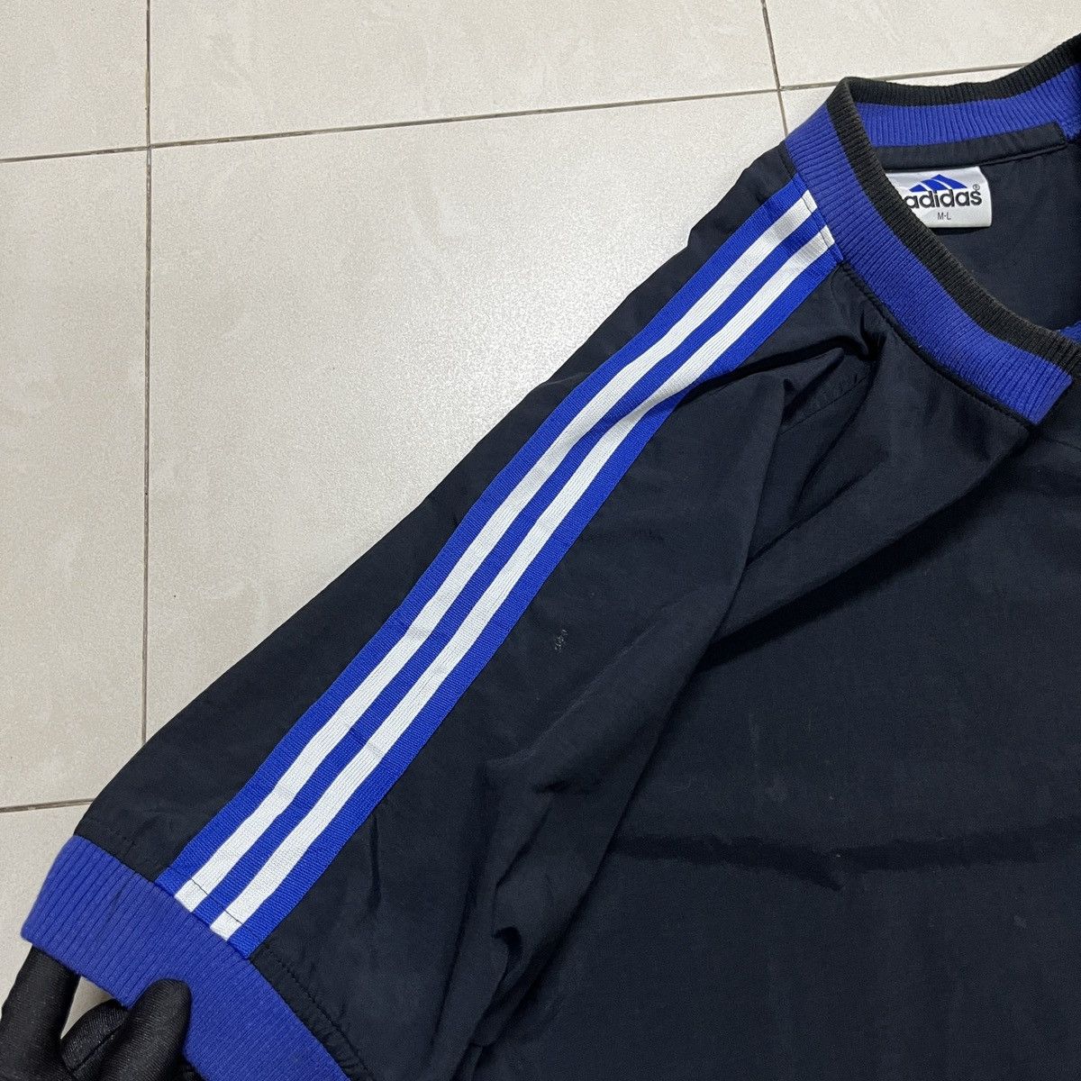 Adidas × Vintage Vintage Adidas 3 Stripes Jersey Size US L / EU 52-54 / 3 - 4 Thumbnail