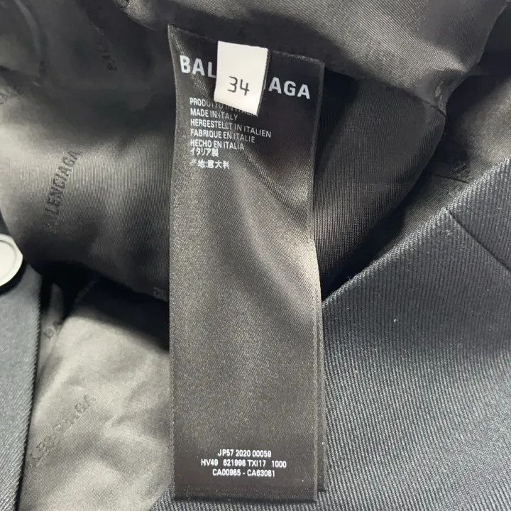 Balenciaga Balenciaga Black Logo Long Sleeve Blazer 0079-2507 Size XS / US 0-2 / IT 36-38 - 4 Thumbnail