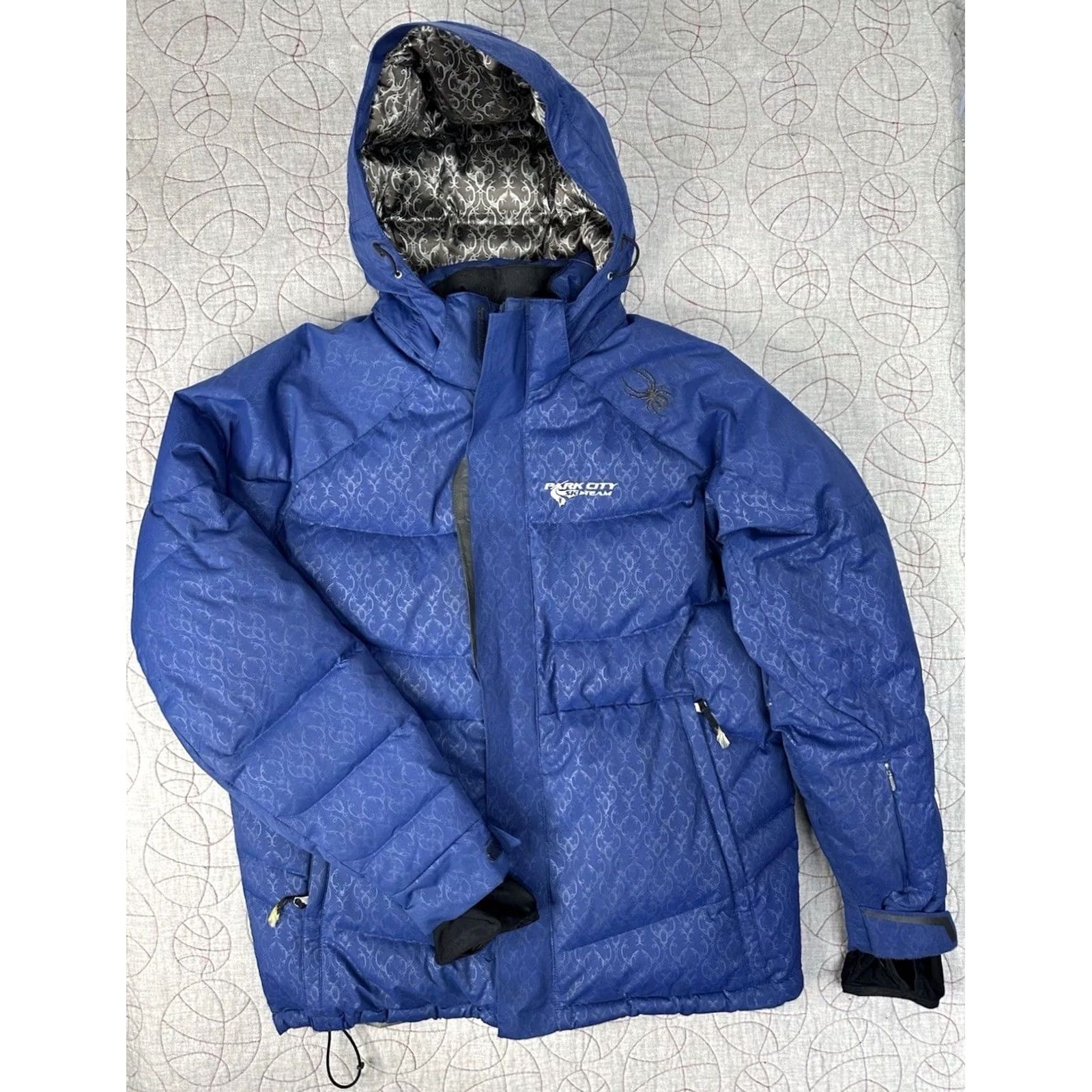 Spyder VINTAGE Spyder Park City Ski Team Heavy Down Parka Coat Men L Blue Nylon Skiing Coat Mens (Note: If not vintage, omit VINTAGE) Size US L / EU 52-54 / 3 - 2 Thumbnail