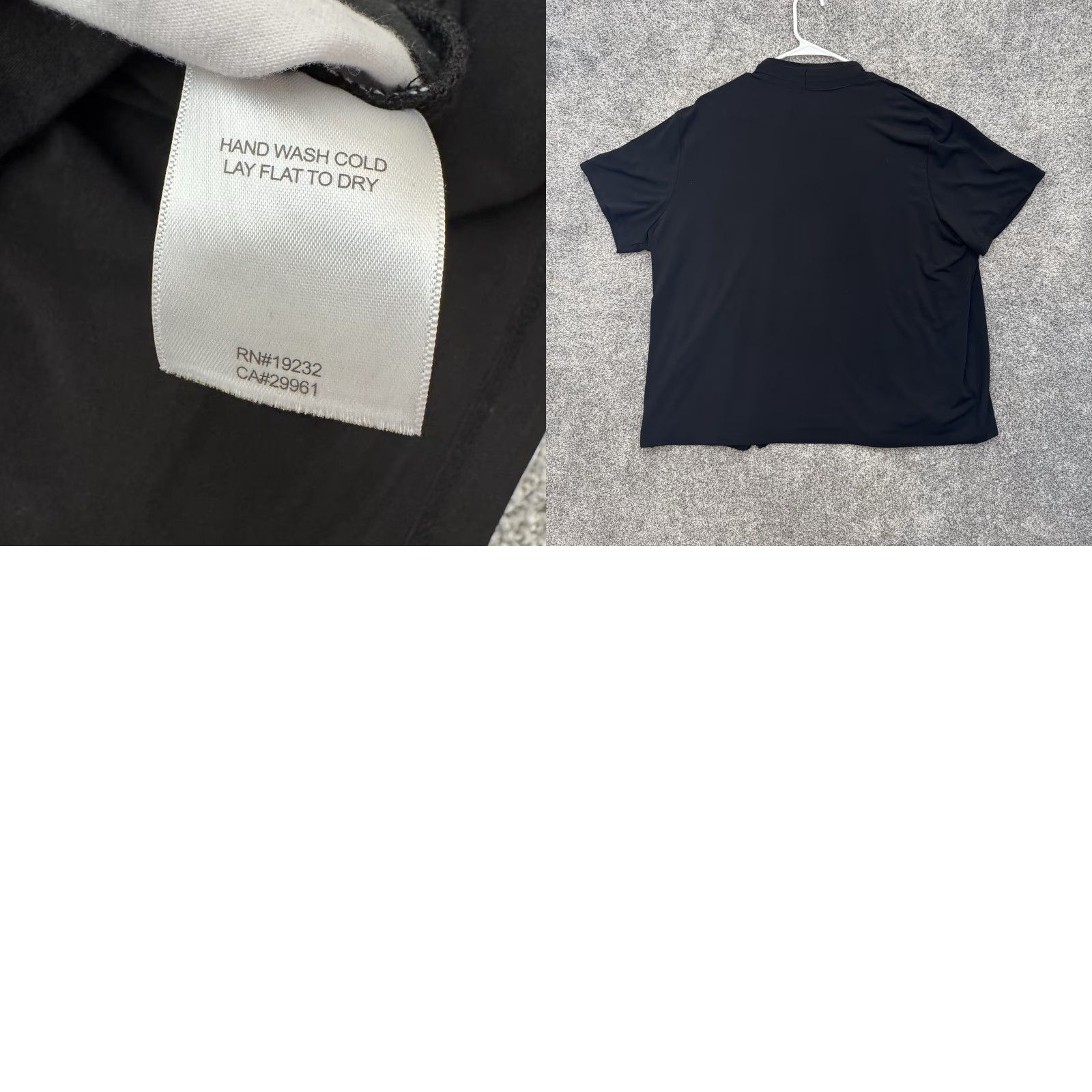 Vintage Alfred Dunner Top XL Office Chic Blouse Women Black Short Sleeve Polyester Spandex Lagenlook Grandmacore Minimalist Art Teacher Size XL / US 12-14 / IT 48-50 - 8 Thumbnail
