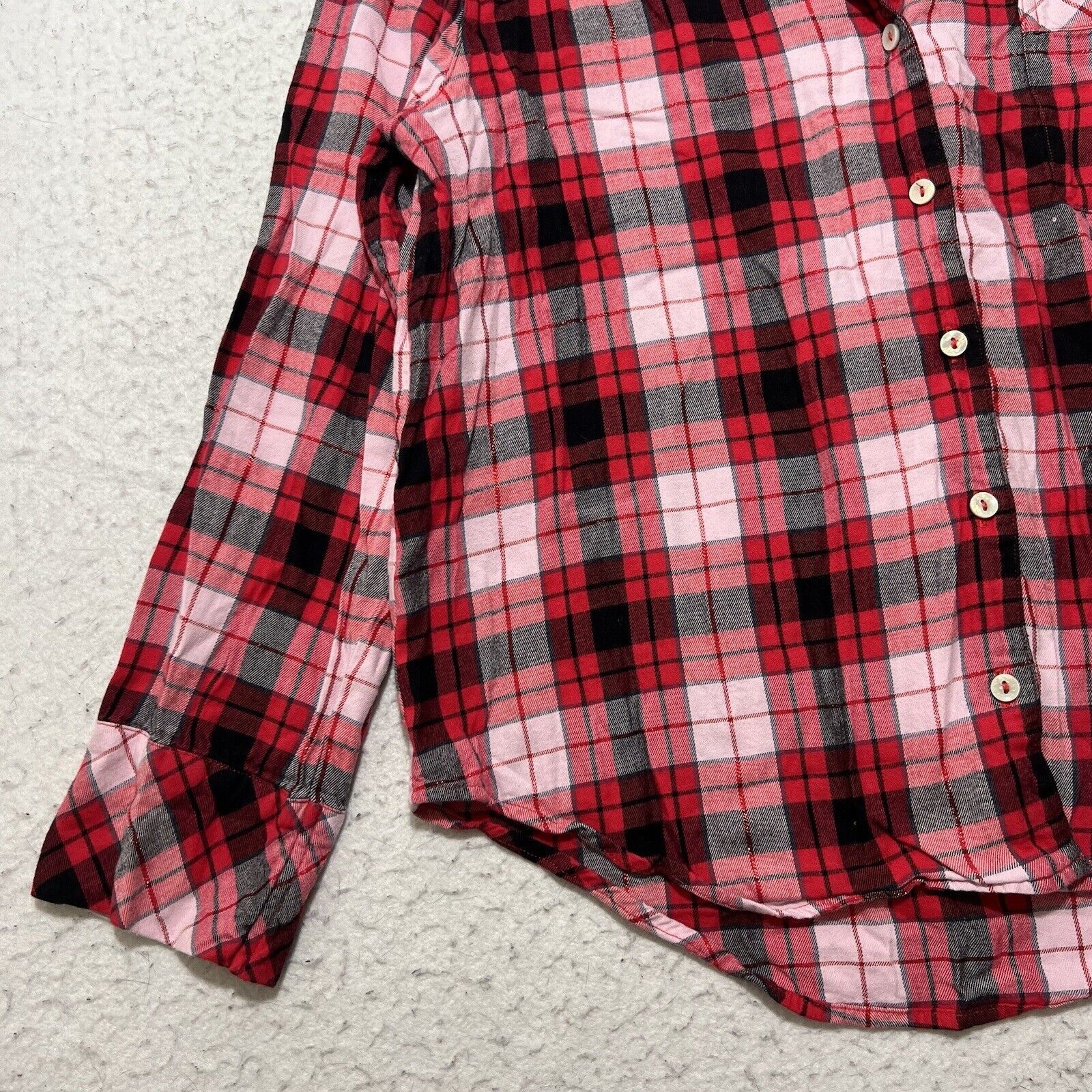 Victoria's Secret Victoria's Secret Medium Red Plaid Button Up Sleepwear Shirt Size M / US 6-8 / IT 42-44 - 7 Thumbnail