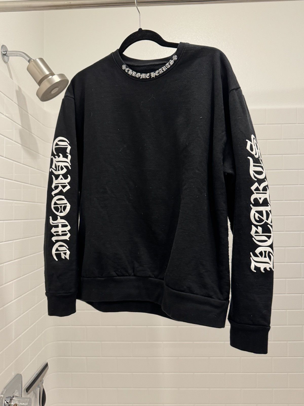 Chrome Hearts Chrome Hearts Neck Logo Crewneck Sweatshirt Black S Size US S / EU 44-46 / 1 - 2 Thumbnail