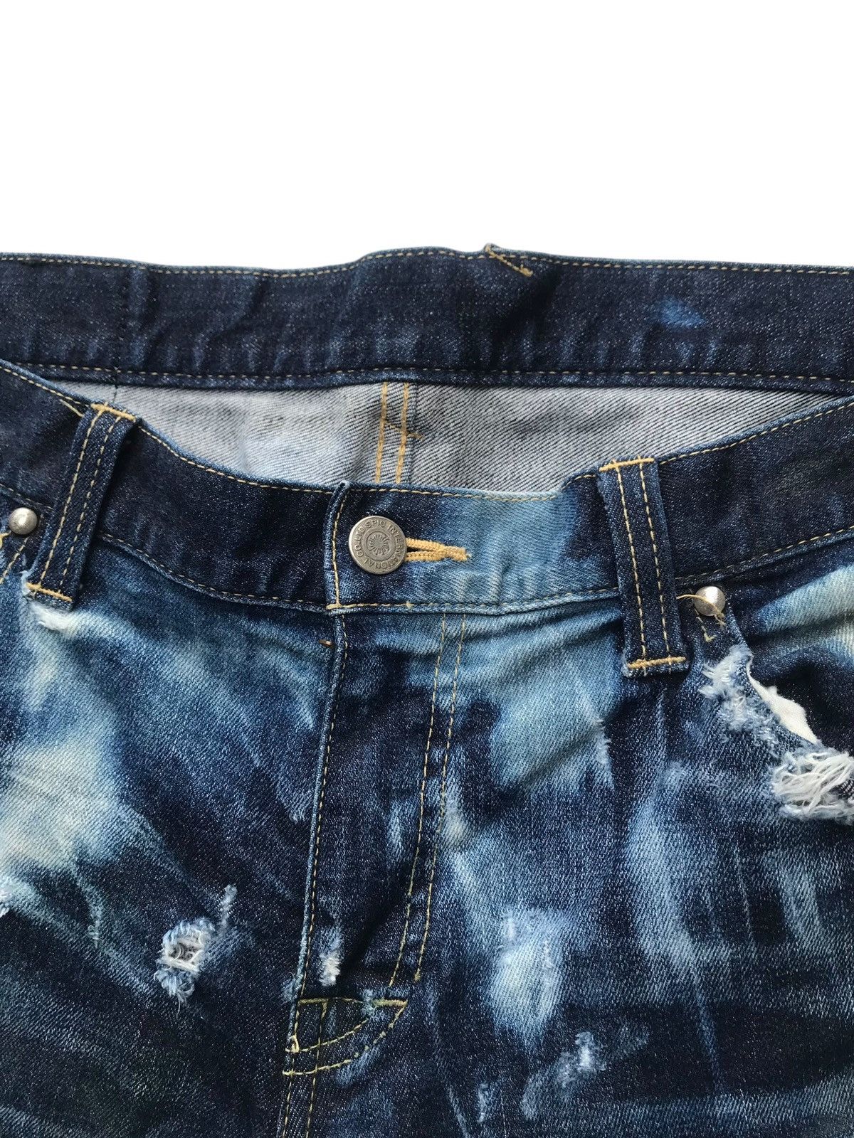 If Six Was Nine Tornado Mart Japan Bleached Distressed Denim Size US 34 / EU 50 - 3 Thumbnail