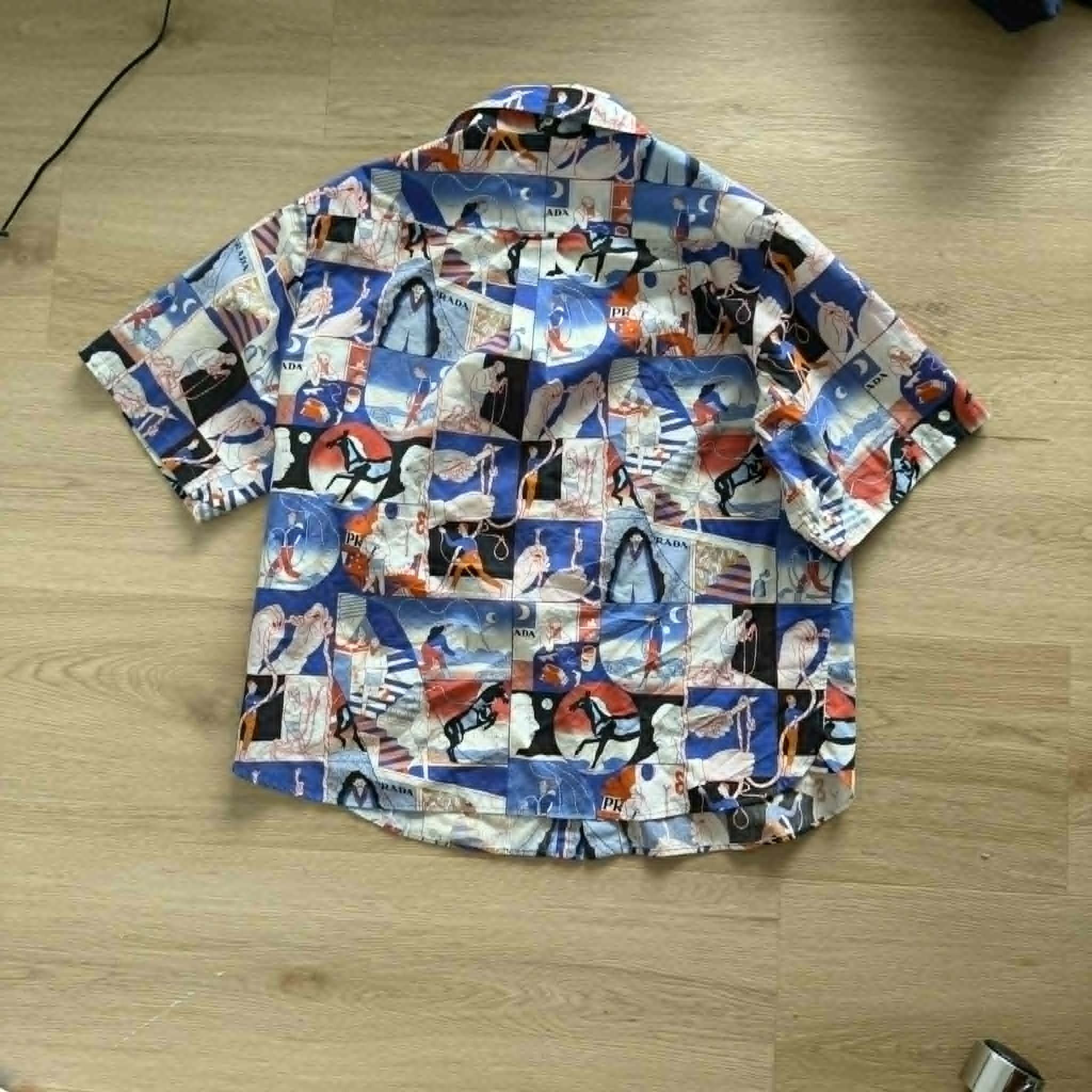 Prada Prada SS18 Comic Rope Motif Print Shirt Size US L / EU 52-54 / 3 - 2 Thumbnail