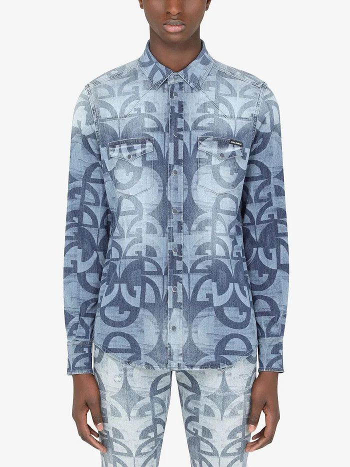 Dolce & Gabbana o1y0125 Denim Shirt in Blue Size US M / EU 48-50 / 2 - 3 Thumbnail