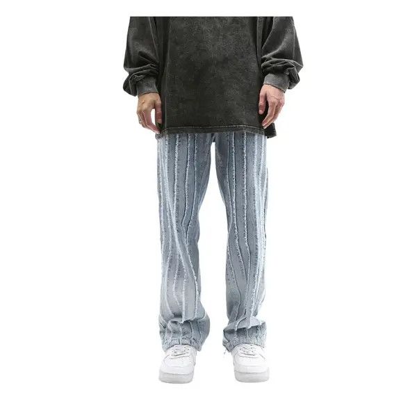 Japanese Brand Fukada x Kei Striped Stacked Denim Jeans Size US 30 / EU 46 - 5 Thumbnail