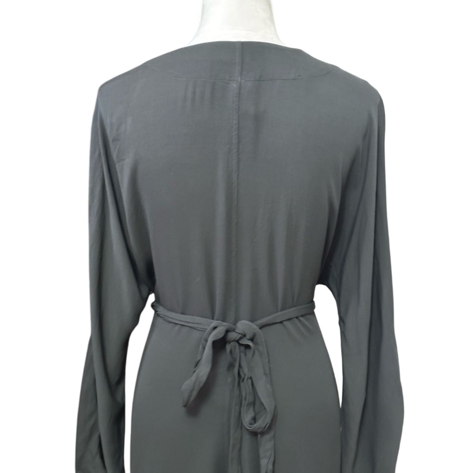 H&M H&M A-Line Dress V Neck Belt Ties Black Women's XS NWOT Size XS / US 0-2 / IT 36-38 - 5 Thumbnail