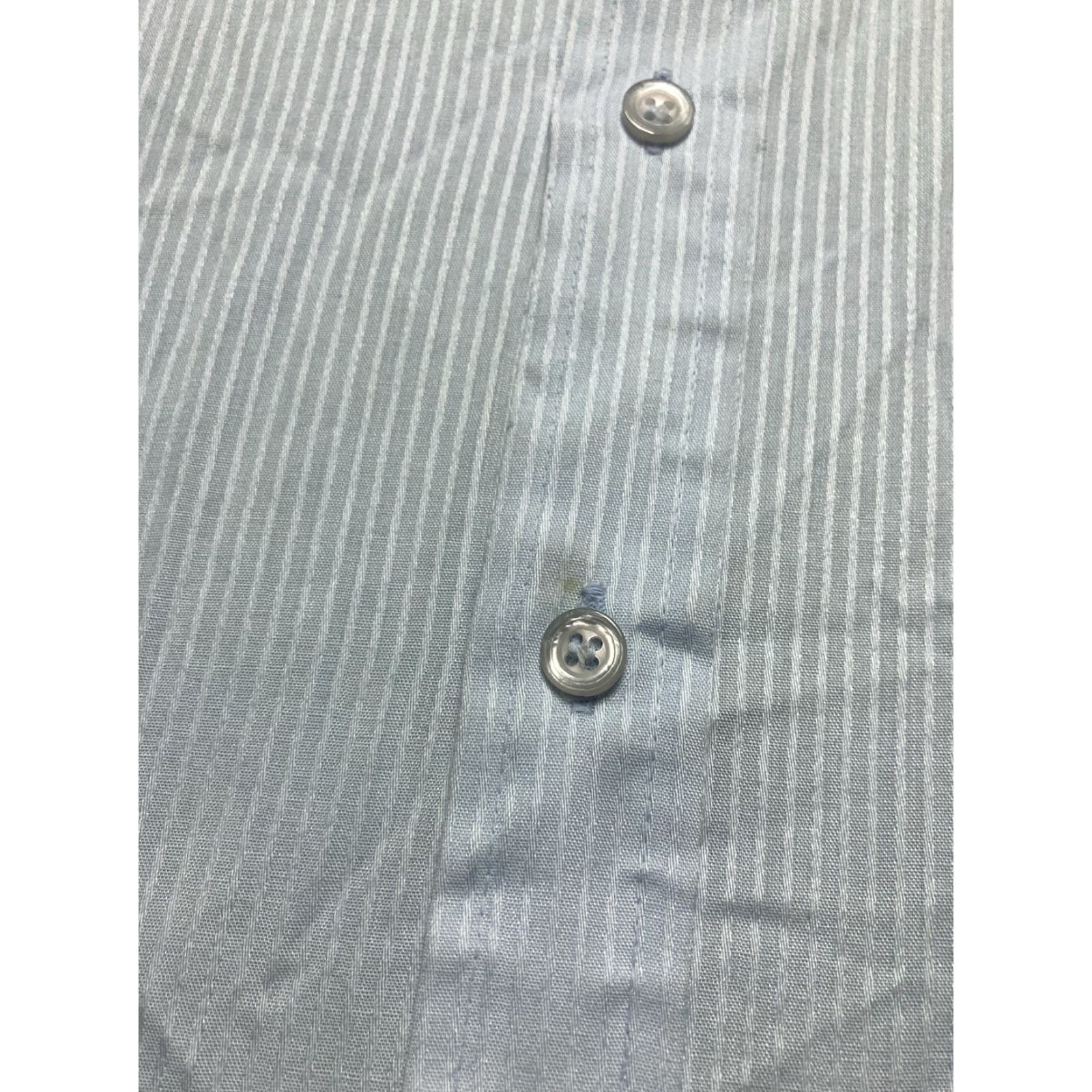 Sears VINTAGE 80s Sears Button-Up Short Sleeve Shirt XL Striped Lightweight Cotton Poly Blue Men Size US XL / EU 56 / 4 - 2 Thumbnail