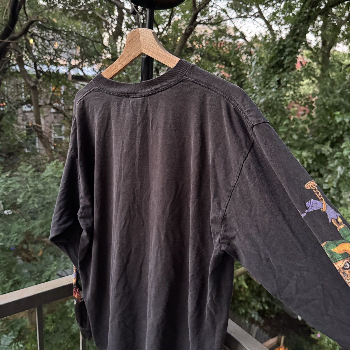 Vintage Thrashed Faded Distressed Joker Biker Longsleeve ERD Grunge Size US L / EU 52-54 / 3 - 6 Thumbnail