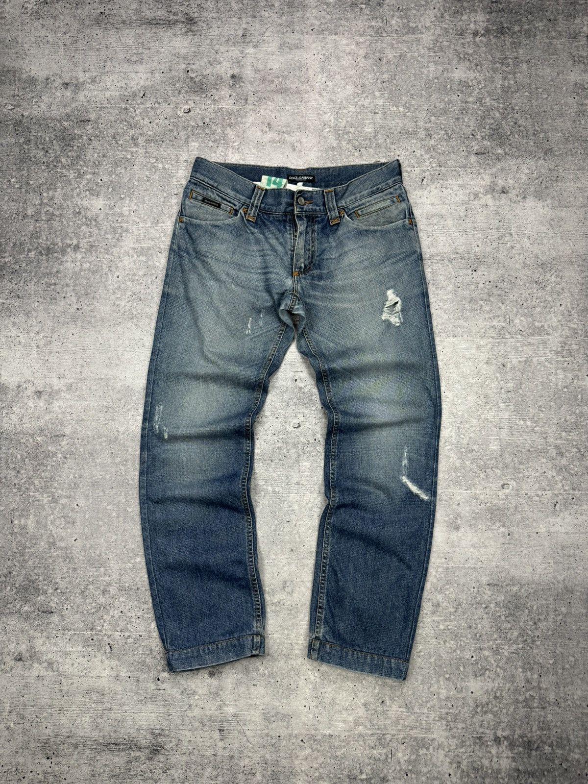 Dolce & Gabbana × Vintage Dolce&Gabbana Metal Pocket Big Logo Blue Stonewashed Jeans Size US 32 / EU 48 - 2 Thumbnail
