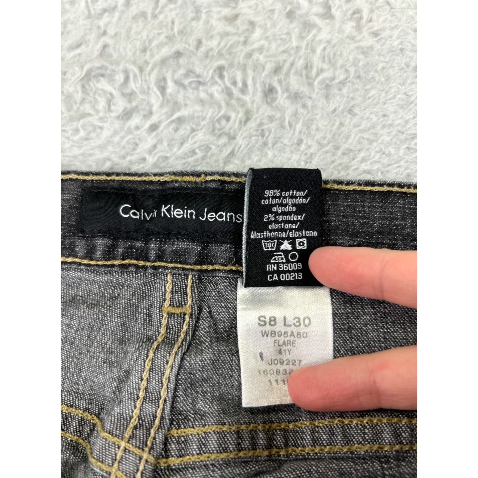 Calvin Klein Calvin Klein Jeans Women 8 Gray Denim Flared Cotton Blend Mid Rise 28x29 Size 30" / US 8 / IT 44 - 7 Thumbnail