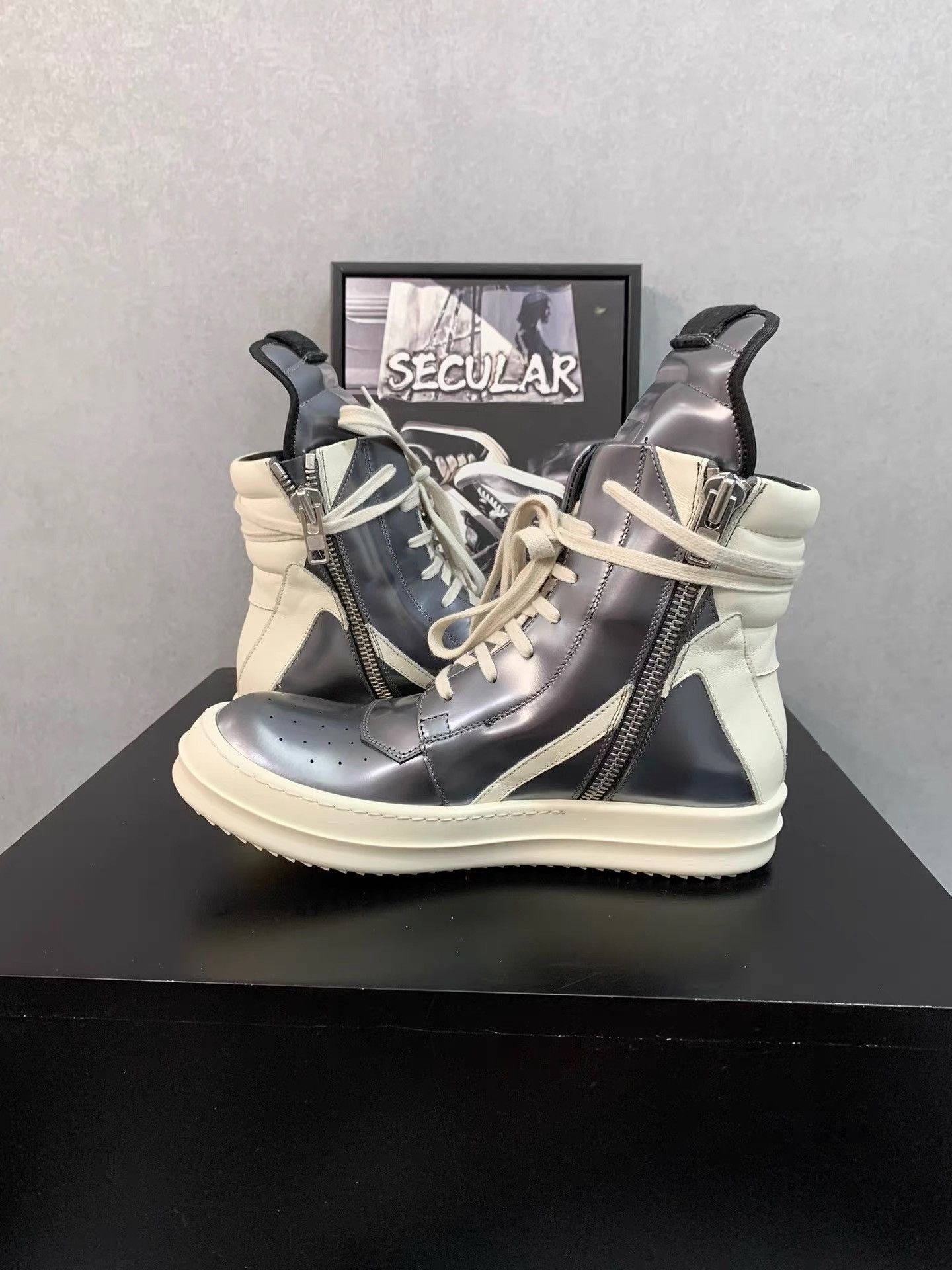 Rick Owens Rick Owens Mainline Geobasket Mirror Inverted Triangle K34 Size US 5.5 / IT 35.5 - 6 Thumbnail