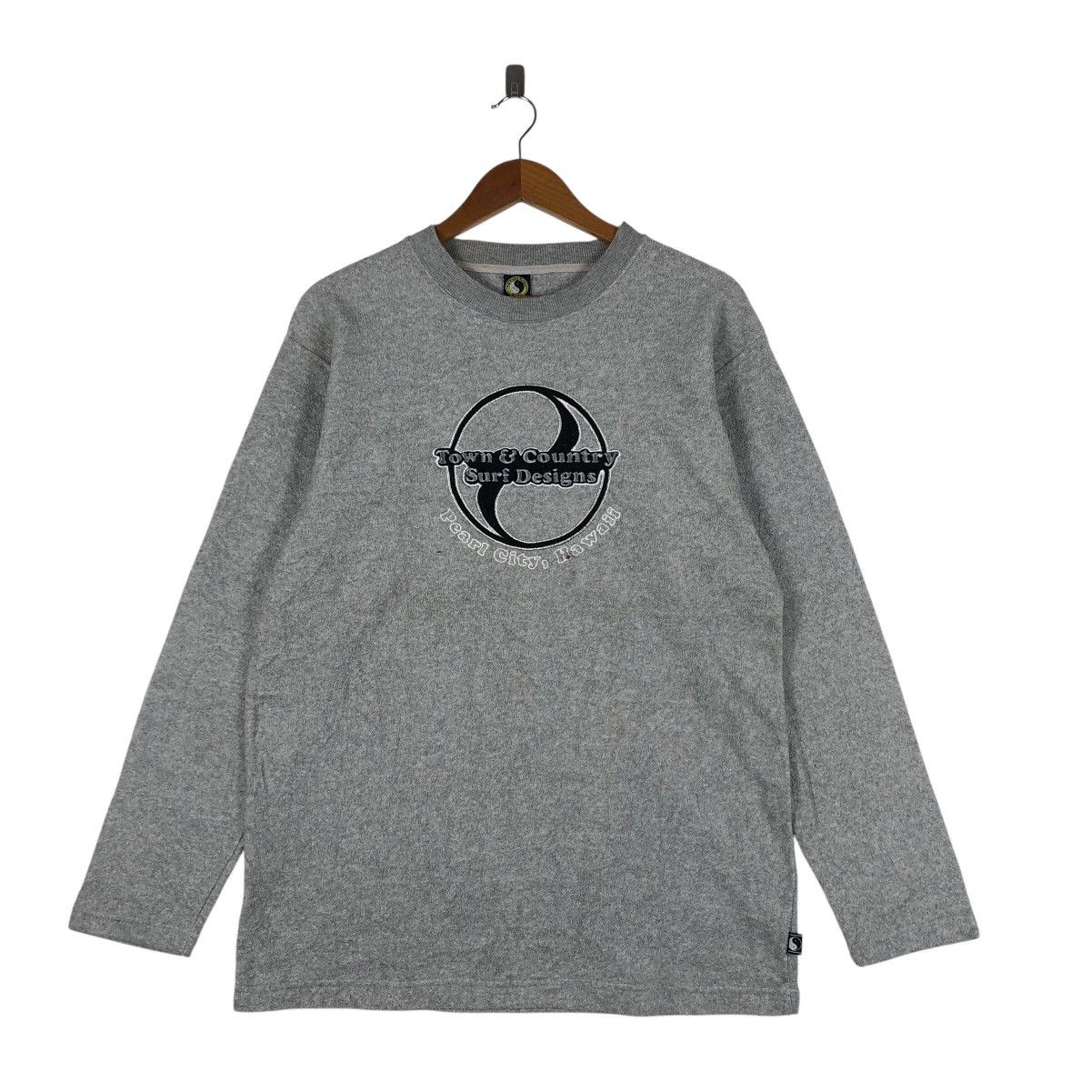 Vintage TOWN & COUNTRY Surf Design Big Logo Fleece Sweatshirt Size US M / EU 48-50 / 2 - 1 Thumbnail