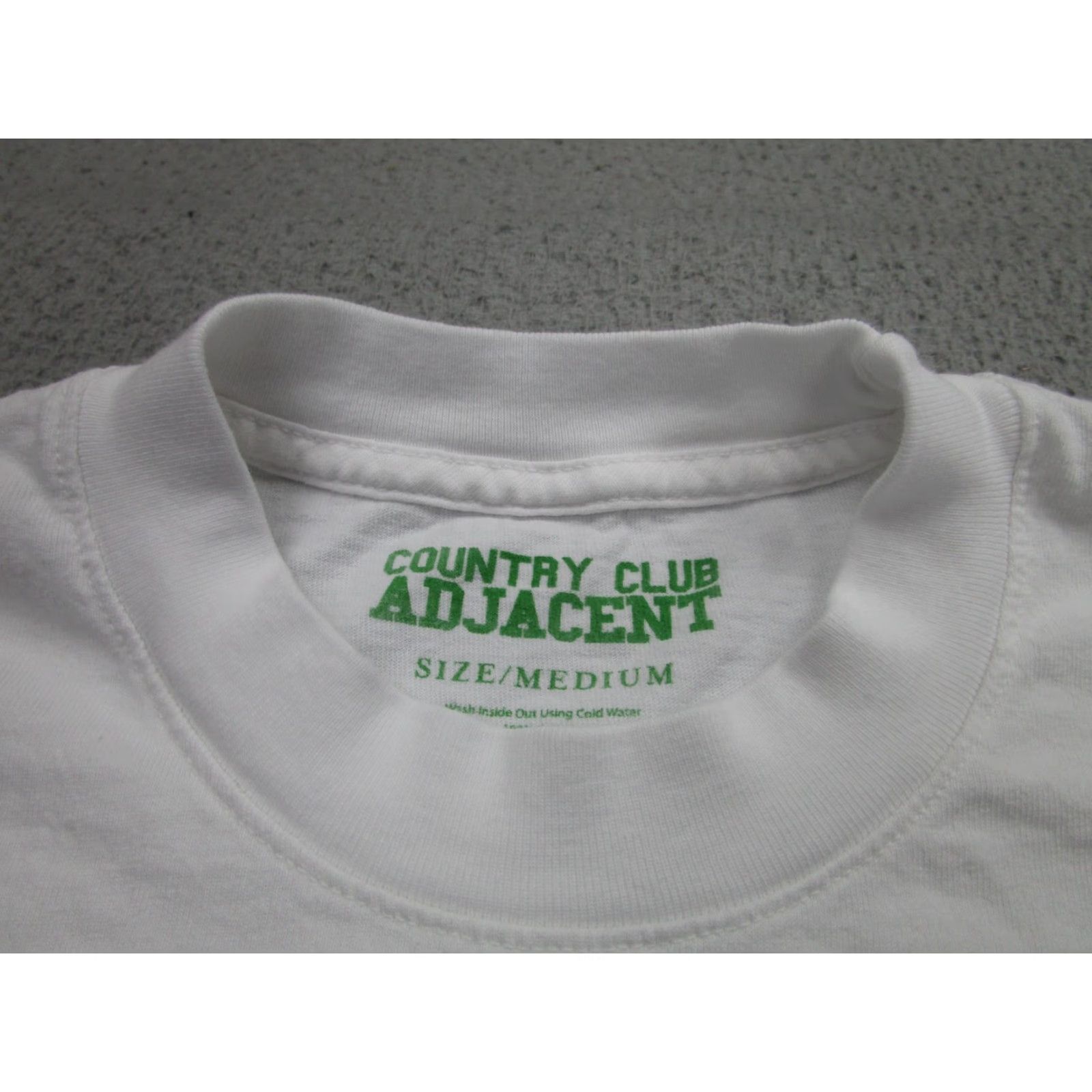 Vintage Country Club Adjacent Shirt Mens Medium White Golf Graphic T-Shirt 90s PGA Tour Adjacent Mens Size US M / EU 48-50 / 2 - 4 Thumbnail