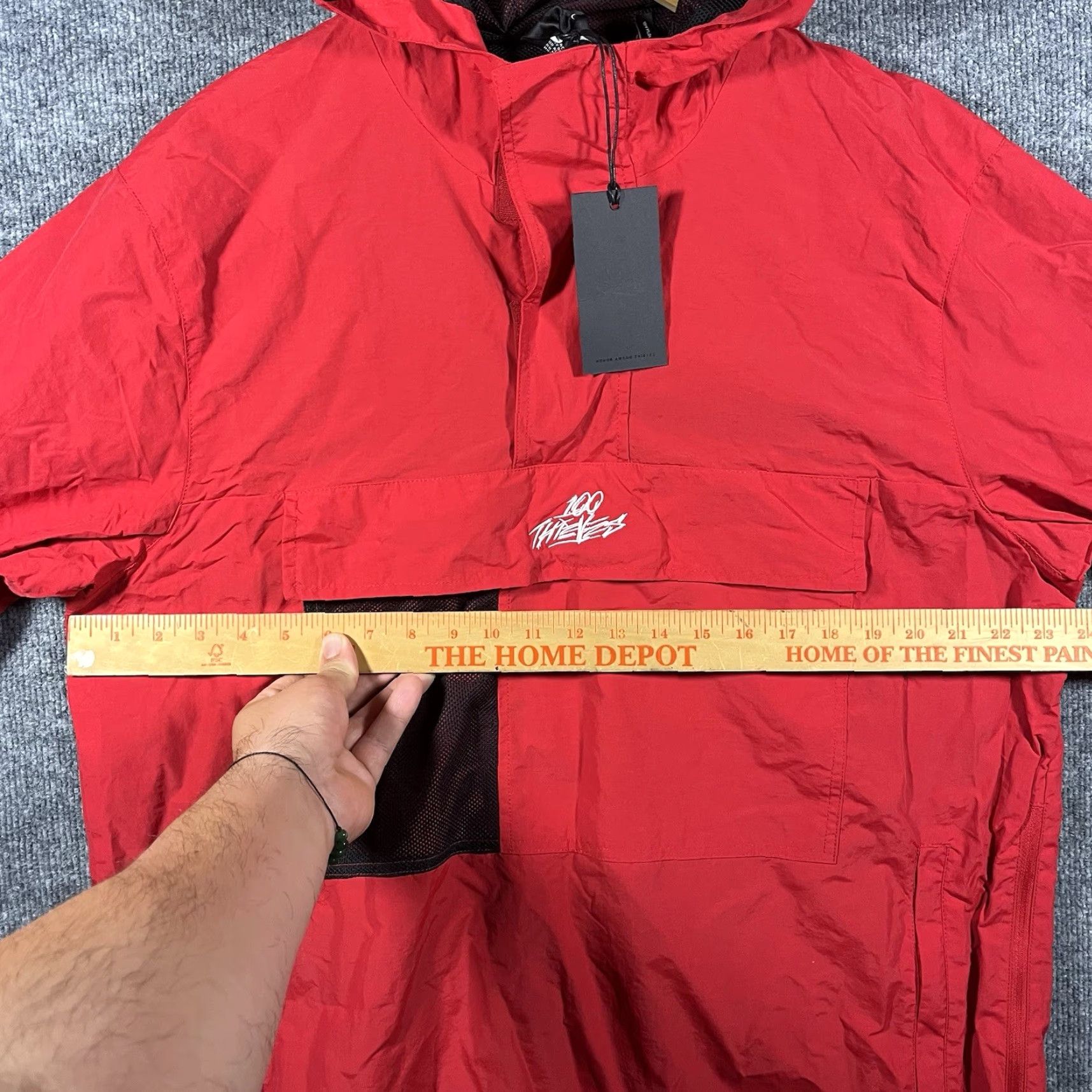 100 Thieves 100 THIEVES Red Windbreaker Jacket 1/4 Zip Pullover Mens L NWT Hoodie Size US L / EU 52-54 / 3 - 5 Thumbnail