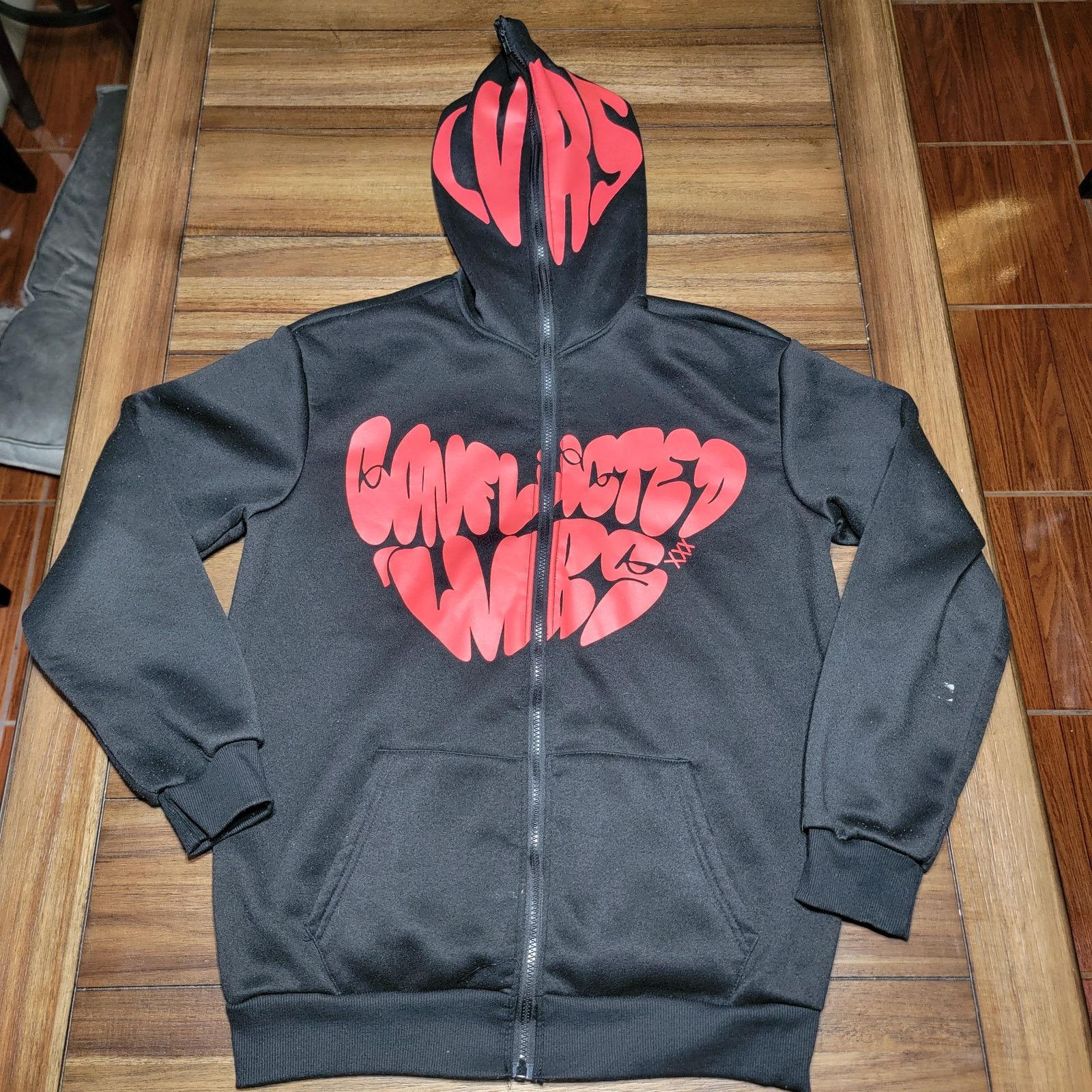 Other Manfinity LS Unisex Full Zip Hoodie "Conflicted Lvrs" -Med Size US M / EU 48-50 / 2 - 1 Thumbnail