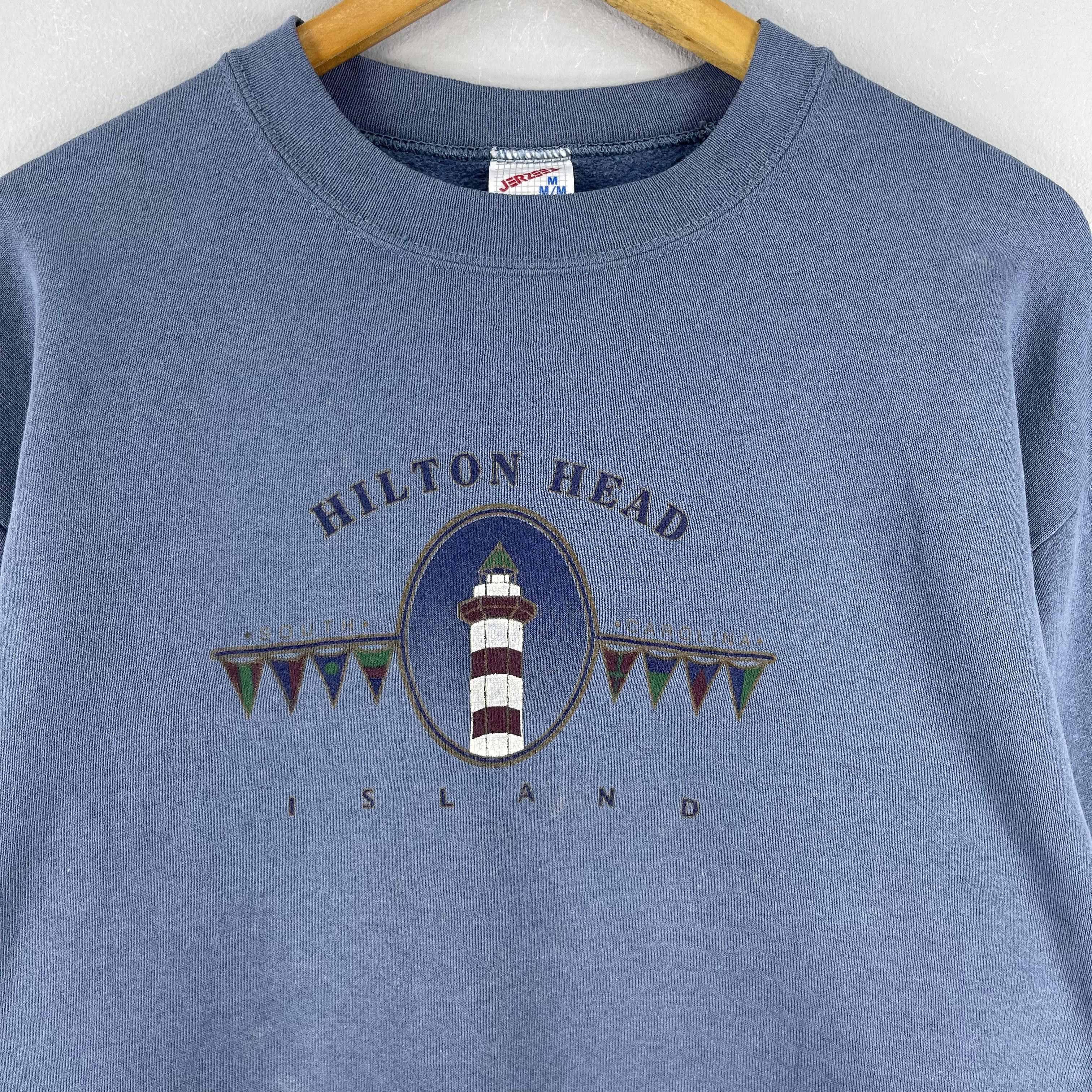 Vintage Vintage HILTON HEAD ISLAND Distressed Sweatshirt Size US M / EU 48-50 / 2 - 2 Thumbnail