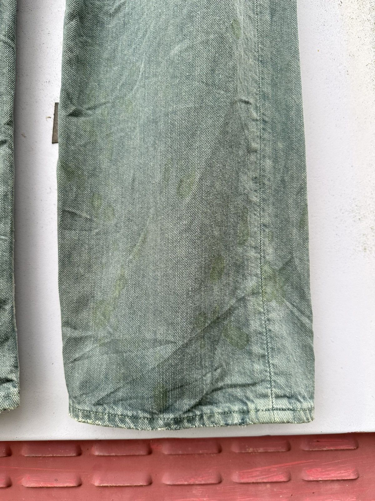 Ralph Lauren THRASHED Vintage RALPH LAURENT Faded Green Baggy Jeans Size US 32 / EU 48 - 11 Thumbnail