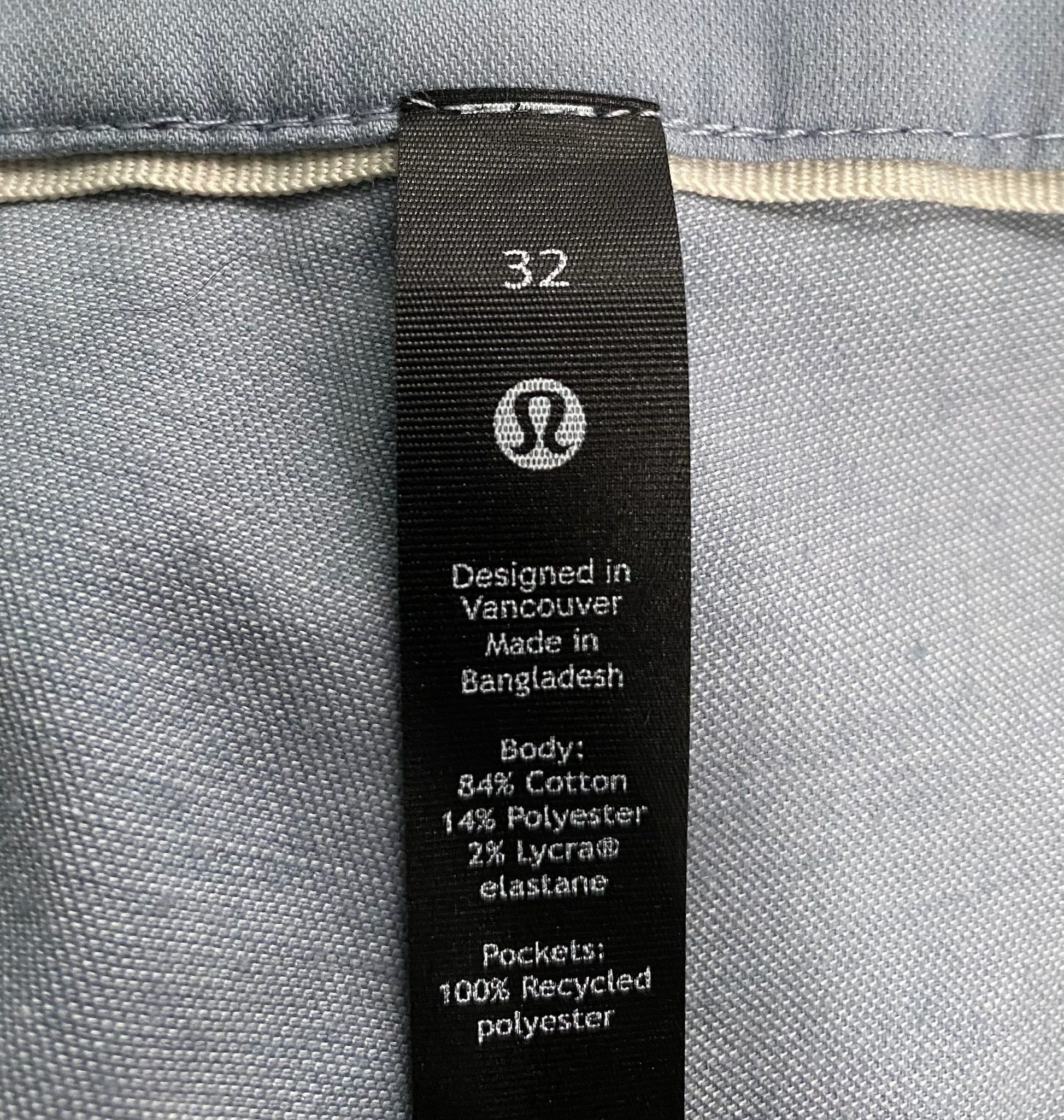 Lululemon Lululemon Commission Bluish Grey Cotton Blend Shorts 32 Size US 32 / EU 48 - 2 Thumbnail