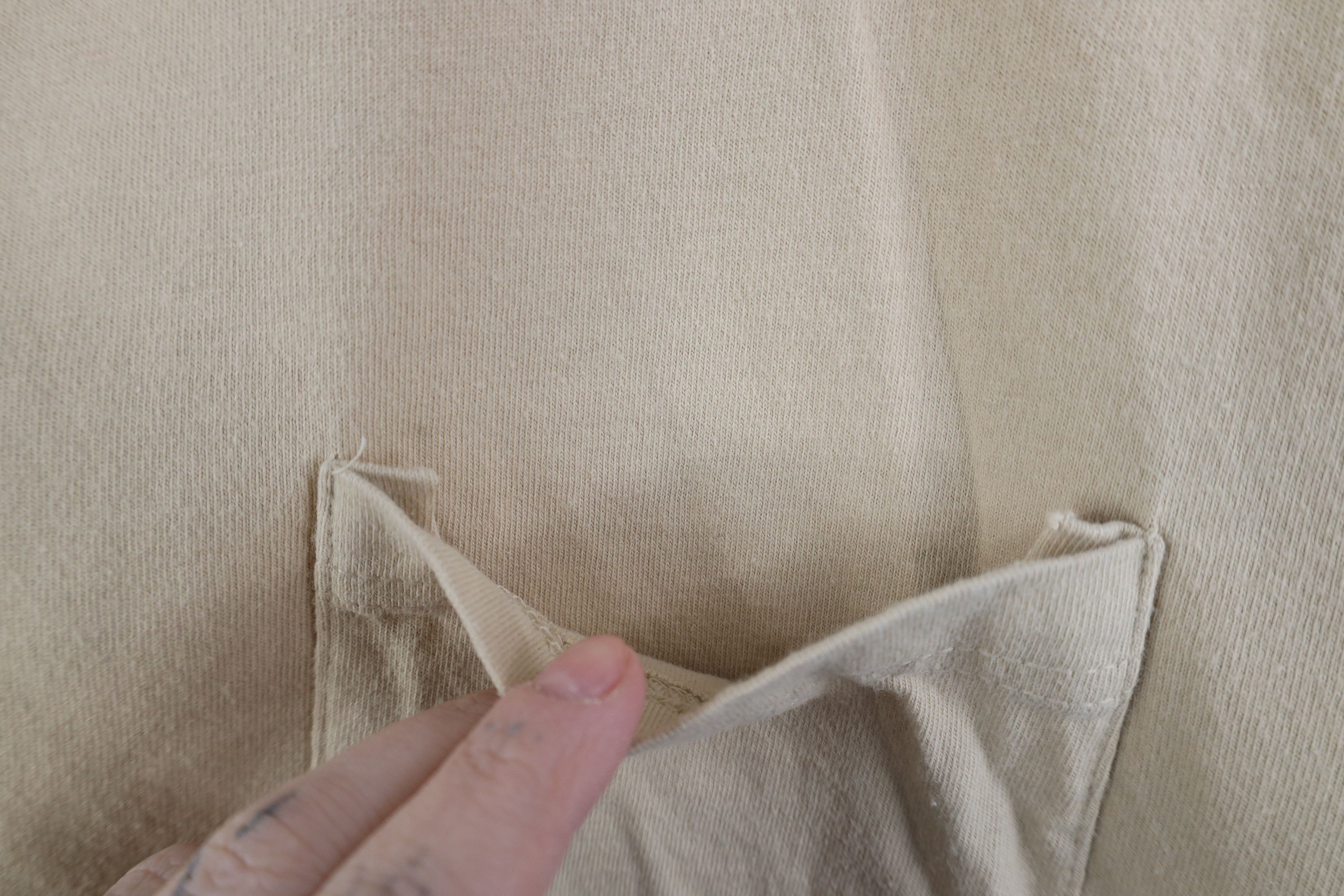 Russell Athletic Vintage 90s Y2K Russell Athletic Pocket T-Shirt Khaki Tan Size US XL / EU 56 / 4 - 4 Thumbnail