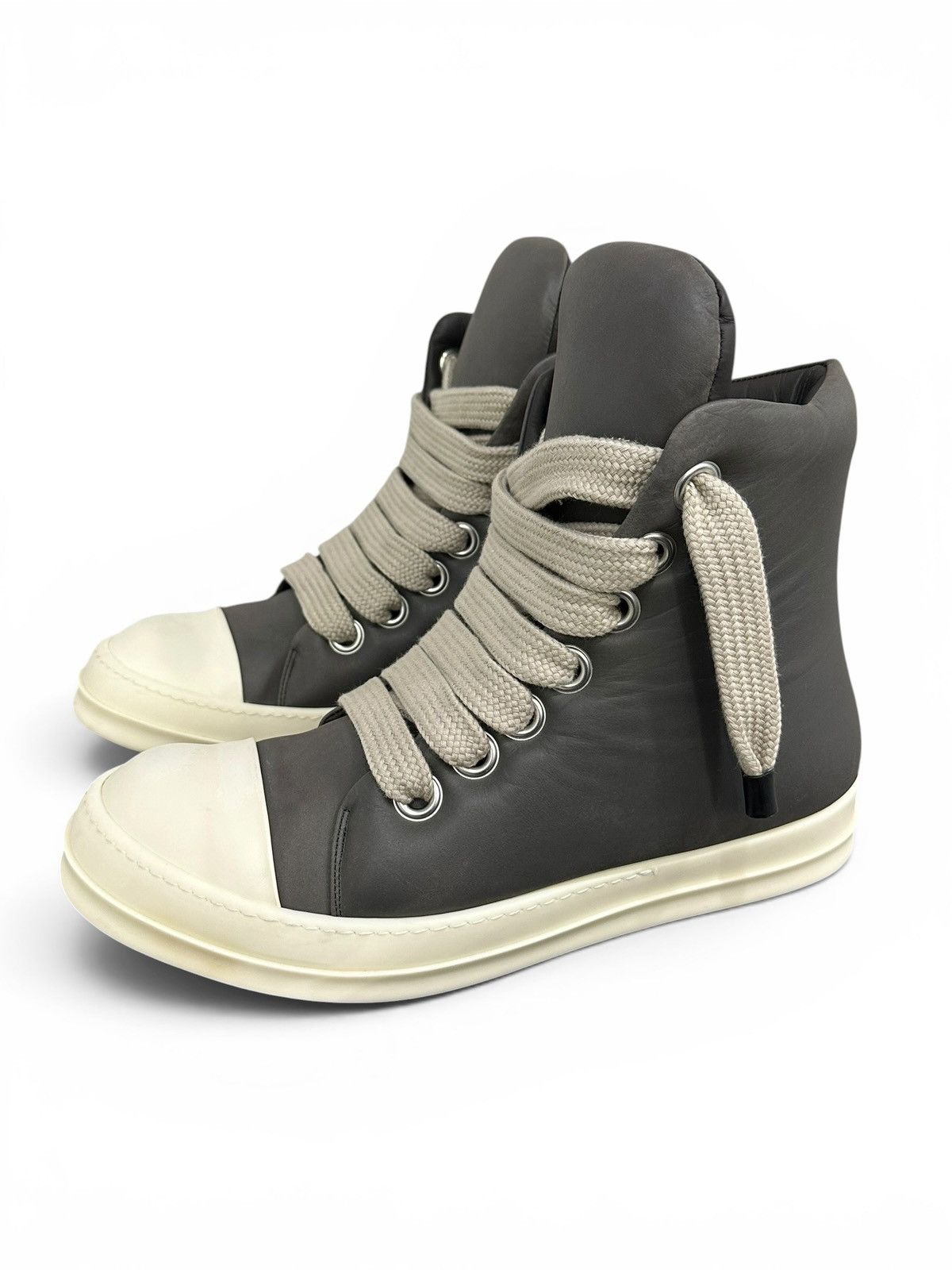 Rick Owens Rick Owens Dark Dust Jumbo Lace Padded Sneakers Size US 14 / EU 47 - 3 Thumbnail