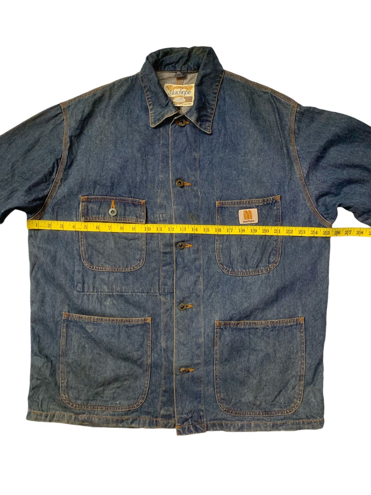 Japanese Brand Rare Design Vintage Machope Chore Denim Jackets Size US L / EU 52-54 / 3 - 9 Thumbnail