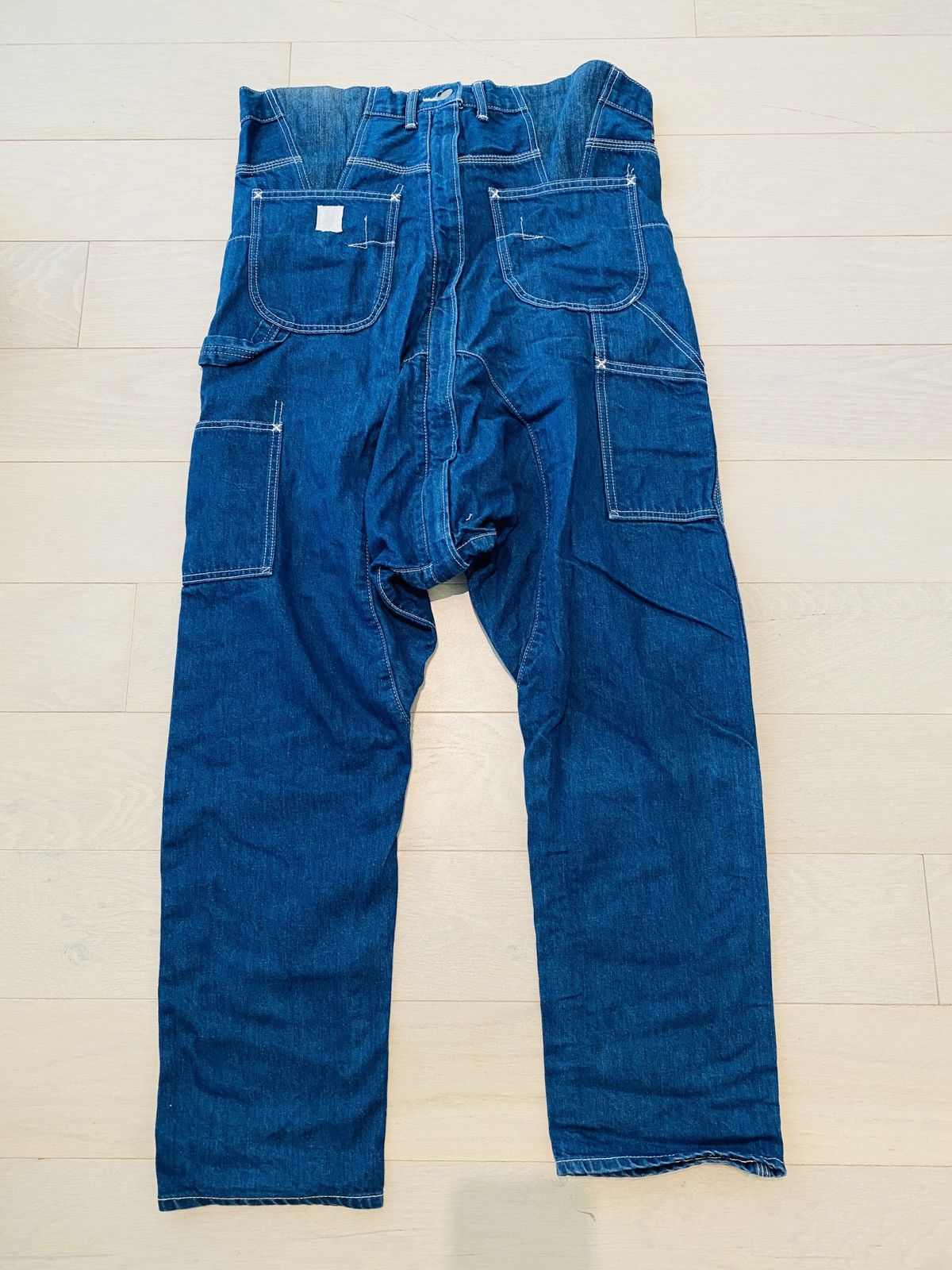 Ganryu GANRYU by comme des garcon drop crotched indigo jeans 34 Size US 34 / EU 50 - 2 Thumbnail