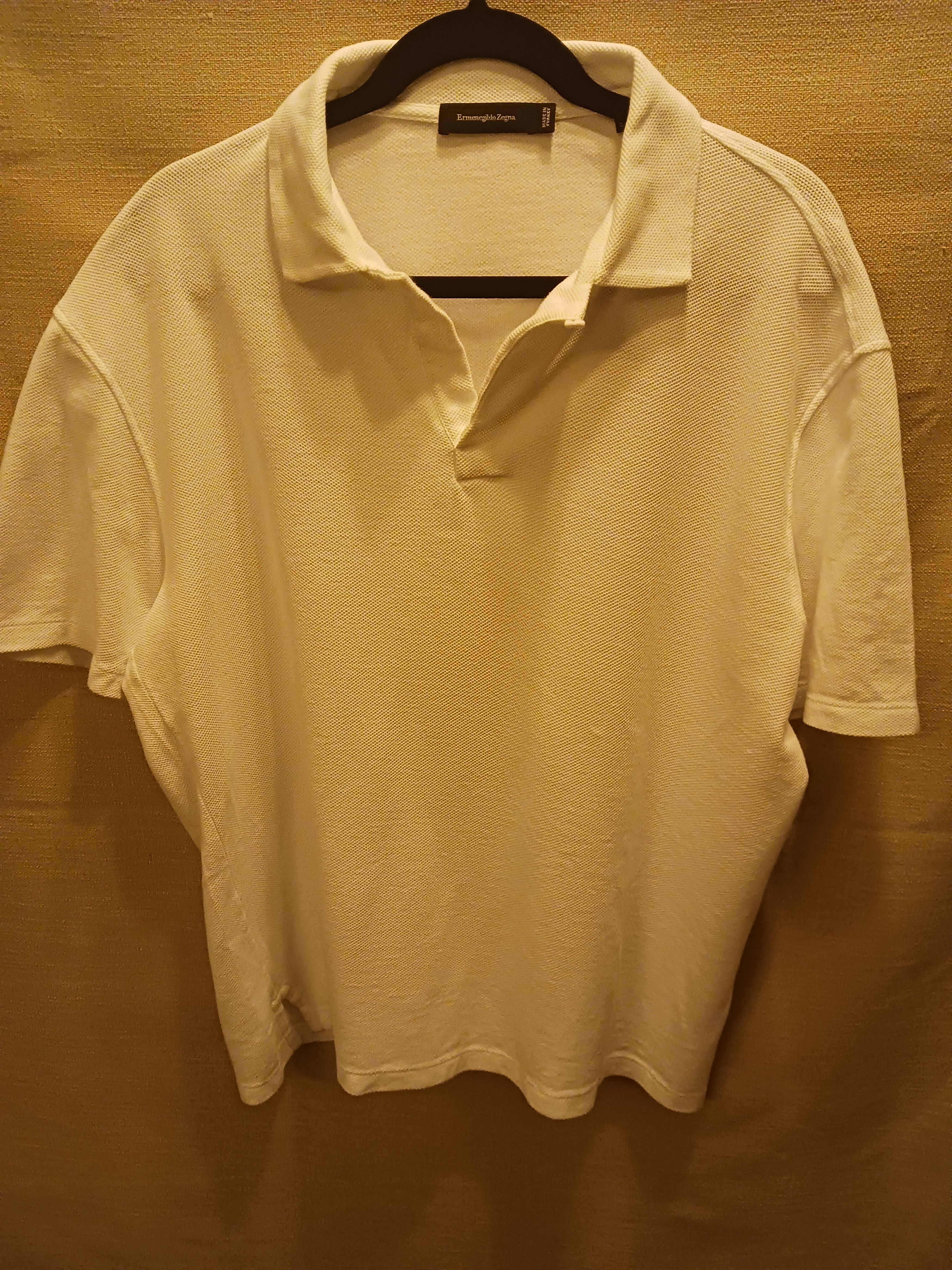 Ermenegildo Zegna Textured 100% Cotton Short Sleeve Polo Shirt Size US XL / EU 56 / 4 - 1 Thumbnail