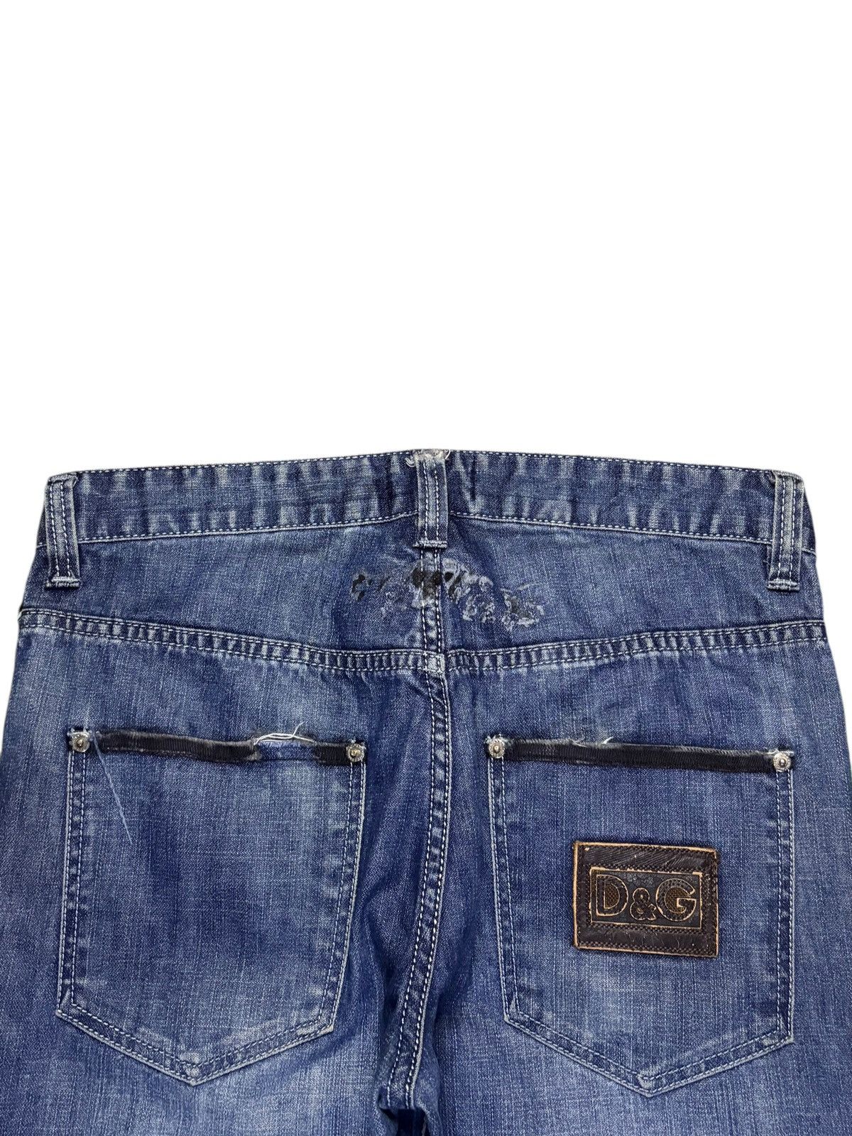 Dolce & Gabbana Vintage Dolce Gabbana Blue Wash Distressed Jeans Size US 33 - 8 Thumbnail