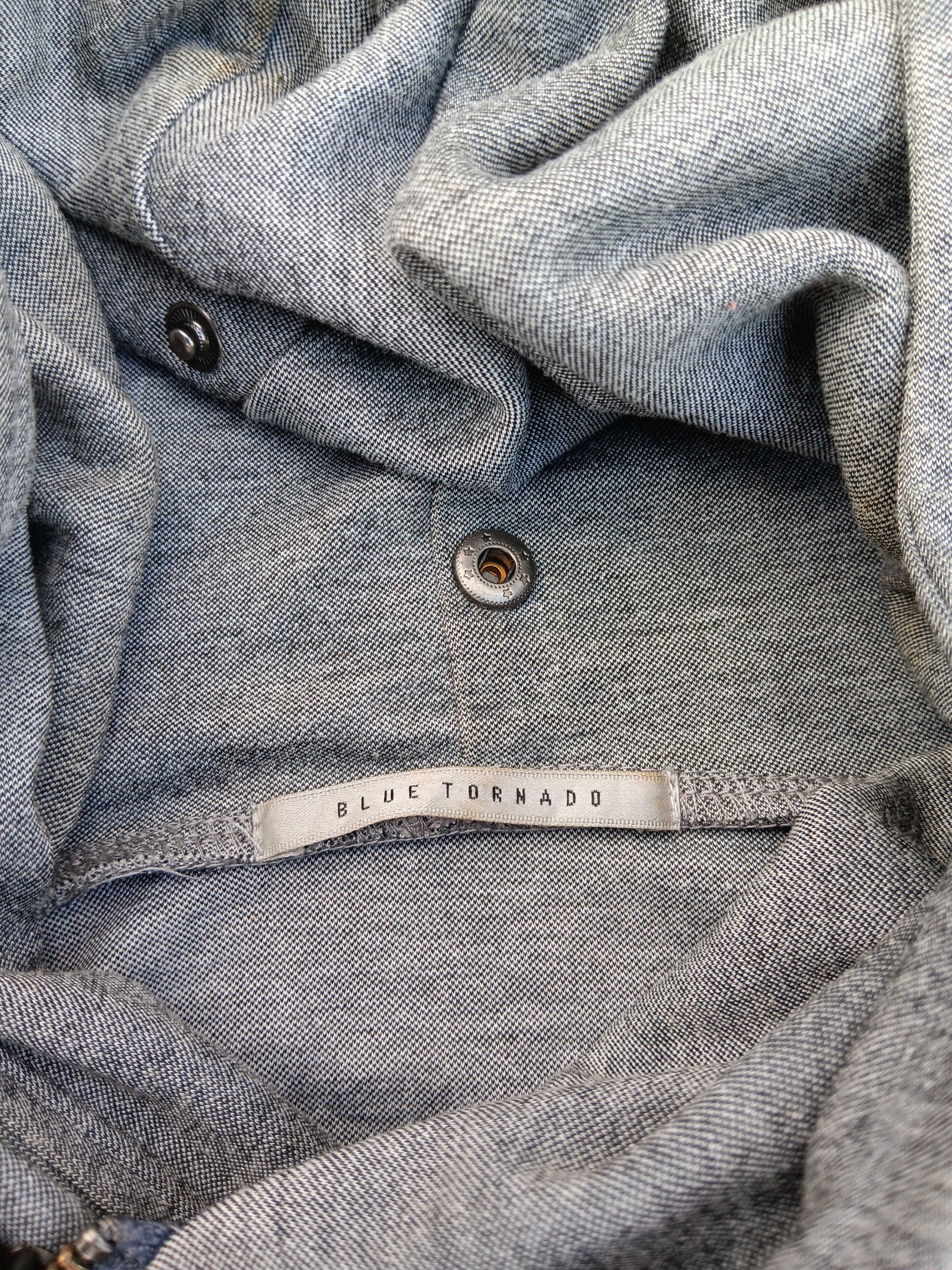 Japanese Brand Blue tornado japan asymmetric zipper hoodie Size US M / EU 48-50 / 2 - 8 Thumbnail
