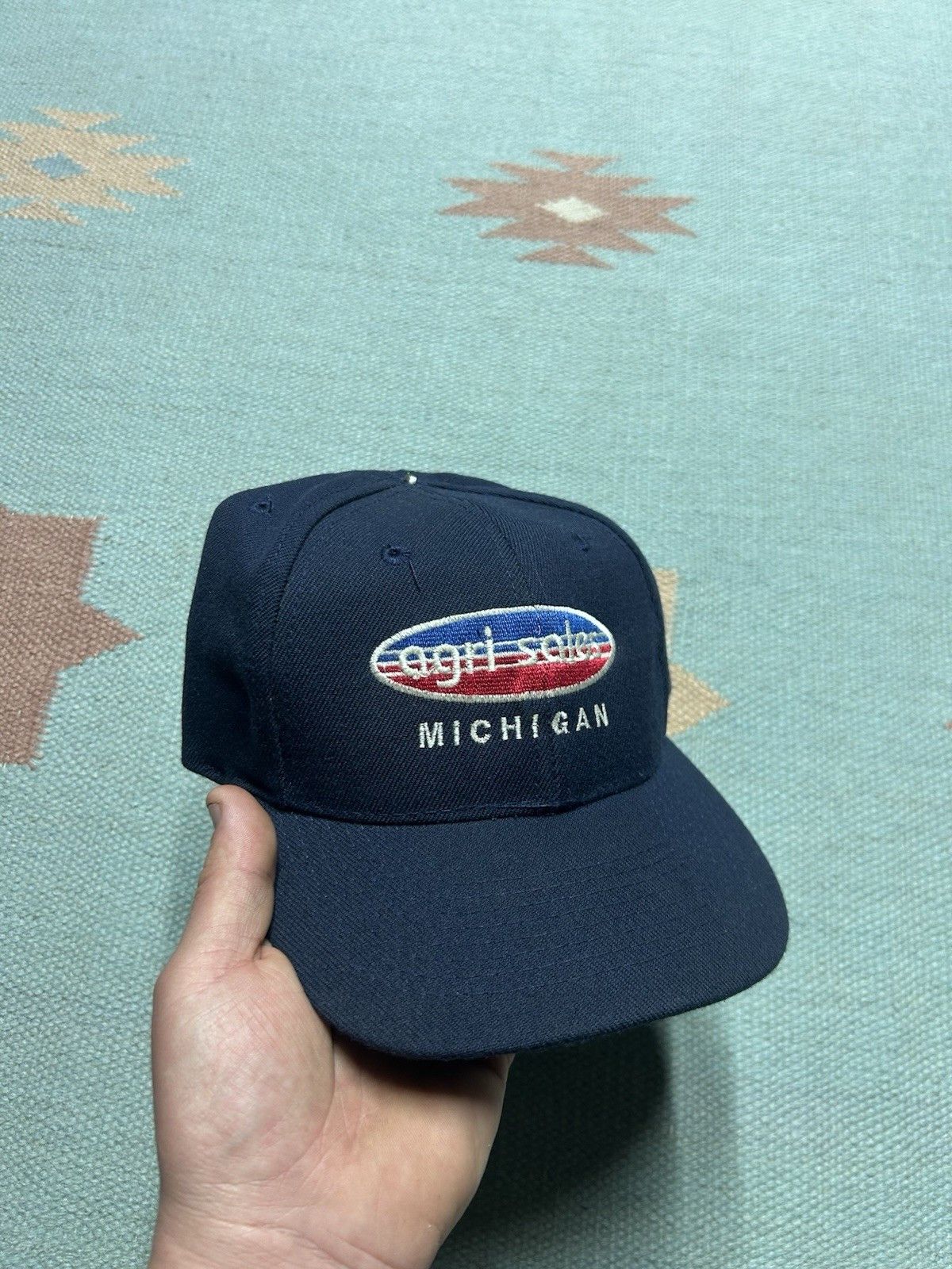 Vintage Vtg snapback hat agri sales Michigan the bean people farm Size ONE SIZE - 1 Thumbnail