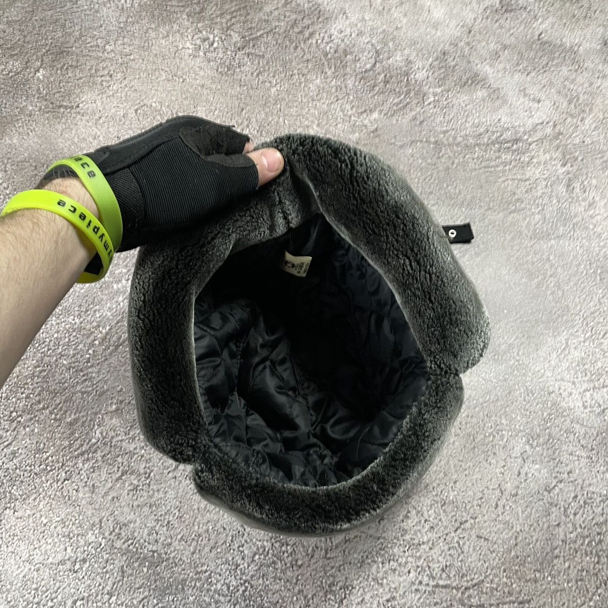 Vintage Vintage 90s Mohair Ushanka Beanie Grunge Alt Black Baggy OS Size ONE SIZE - 7 Thumbnail