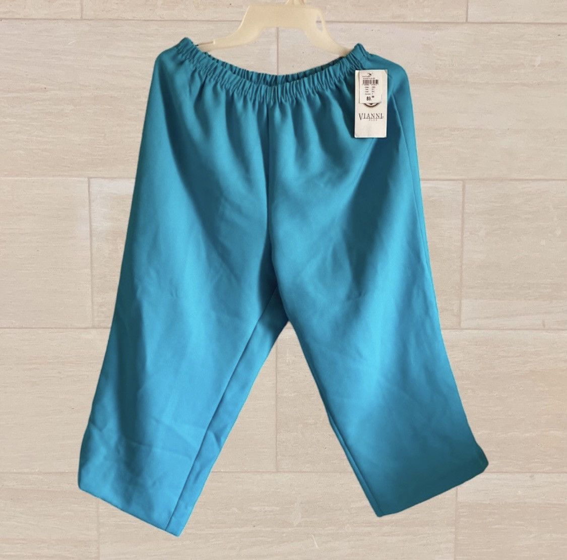 Other VIANNI TEAL TURQUOISE HIGH RISE CAPRI PANTS WITH SLITS Size 28" / US 6 / IT 42 - 1 Thumbnail