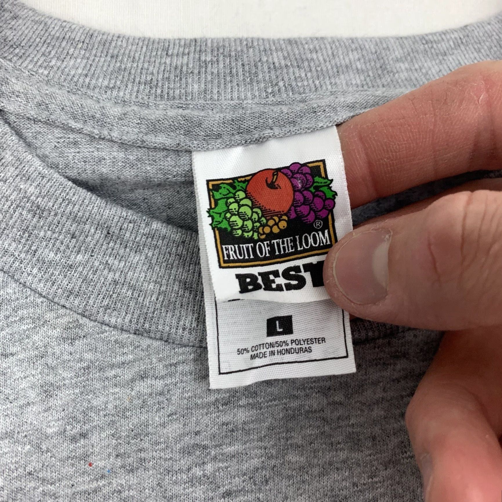 Fruit Of The Loom VINTAGE Fruit of the Loom Shirt Adult Large Gray 2001 Spring Break Cartoon America Mens Size US L / EU 52-54 / 3 - 3 Thumbnail