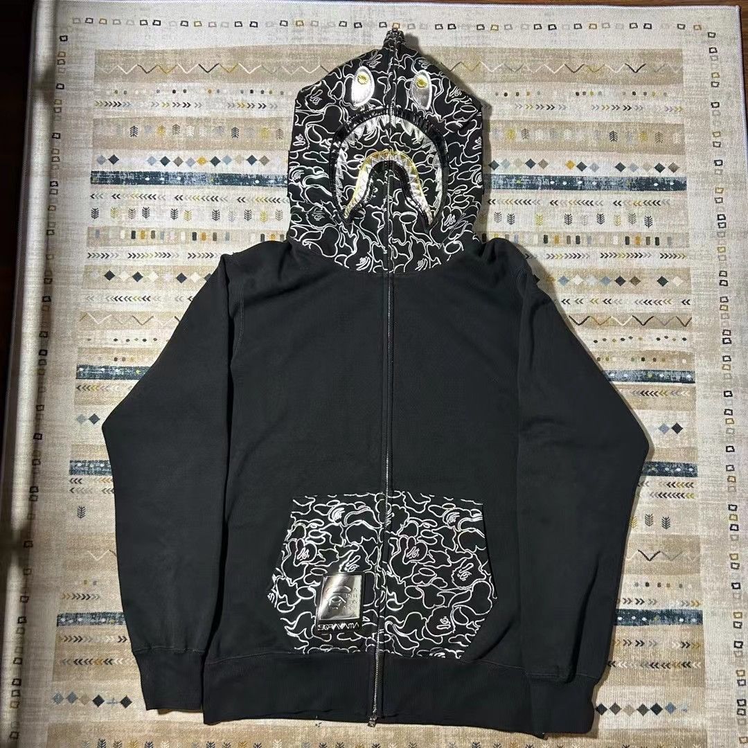 Bape BAPE x HAJIME SORAYAMA SHARK FULL ZIP HOODIE Grailed