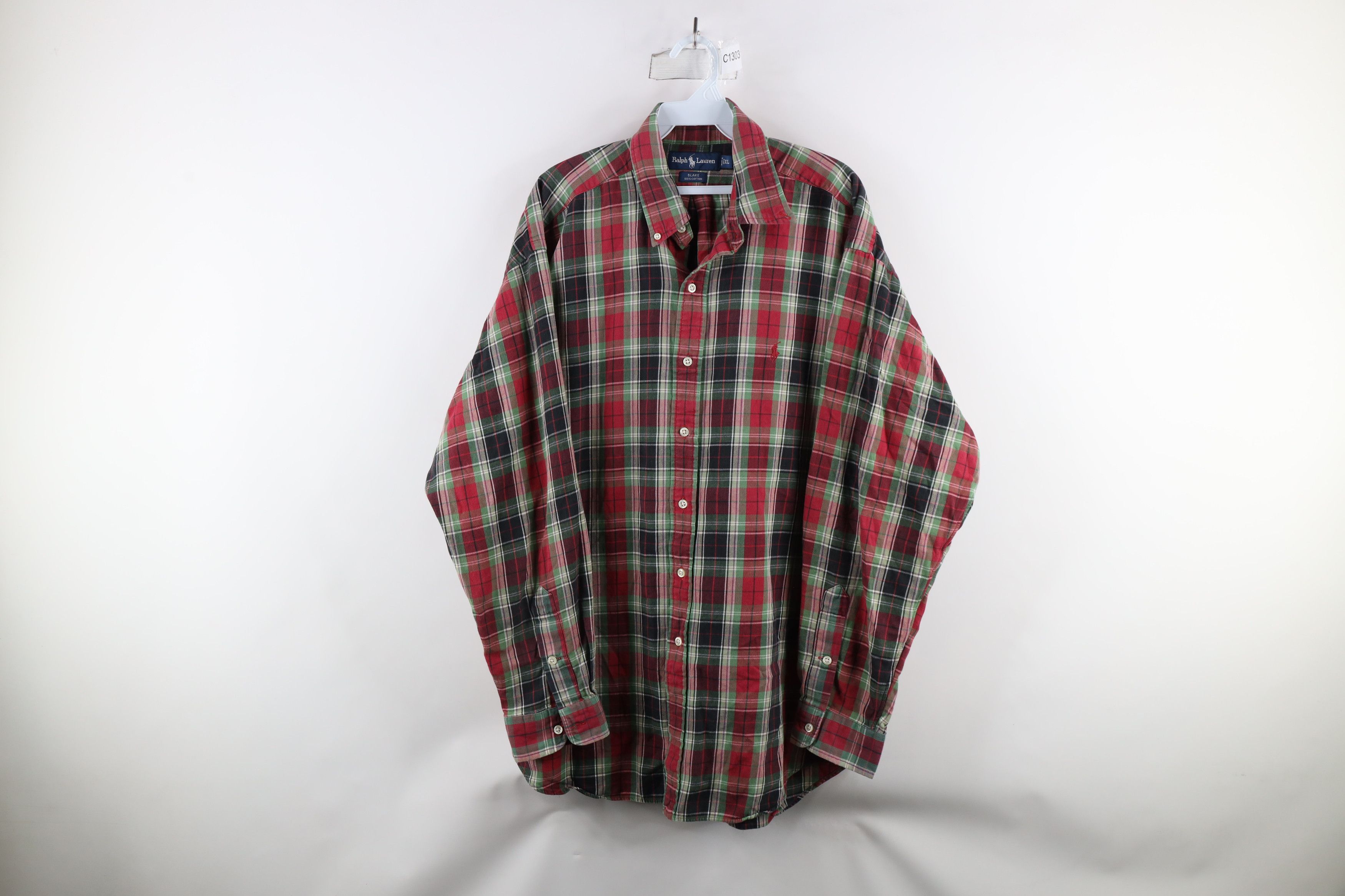 Ralph Lauren × Vintage Vintage 90s Ralph Lauren Collared Button Down Shirt Plaid Size US XL / EU 56 / 4 - 1 Thumbnail