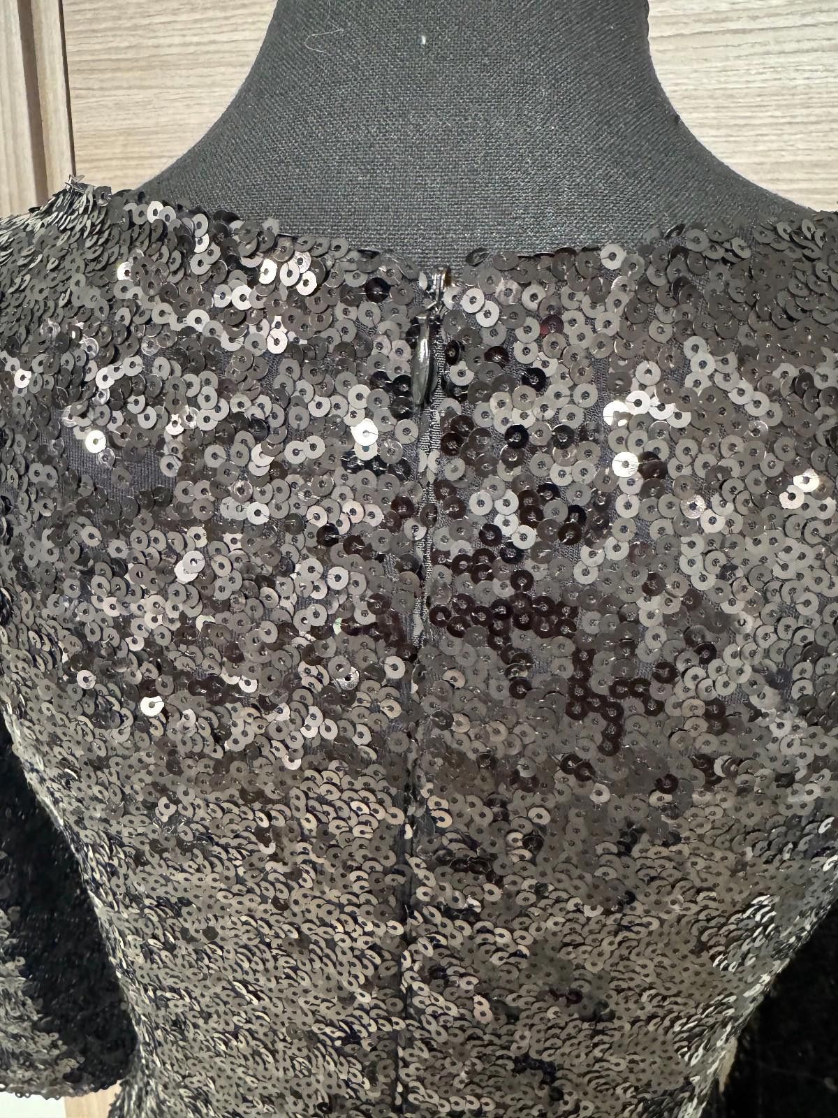 Other BB Dakota Black Sequin Bodycon Dress Size S 3/4 Sleeve Size S / US 4 / IT 40 - 7 Thumbnail