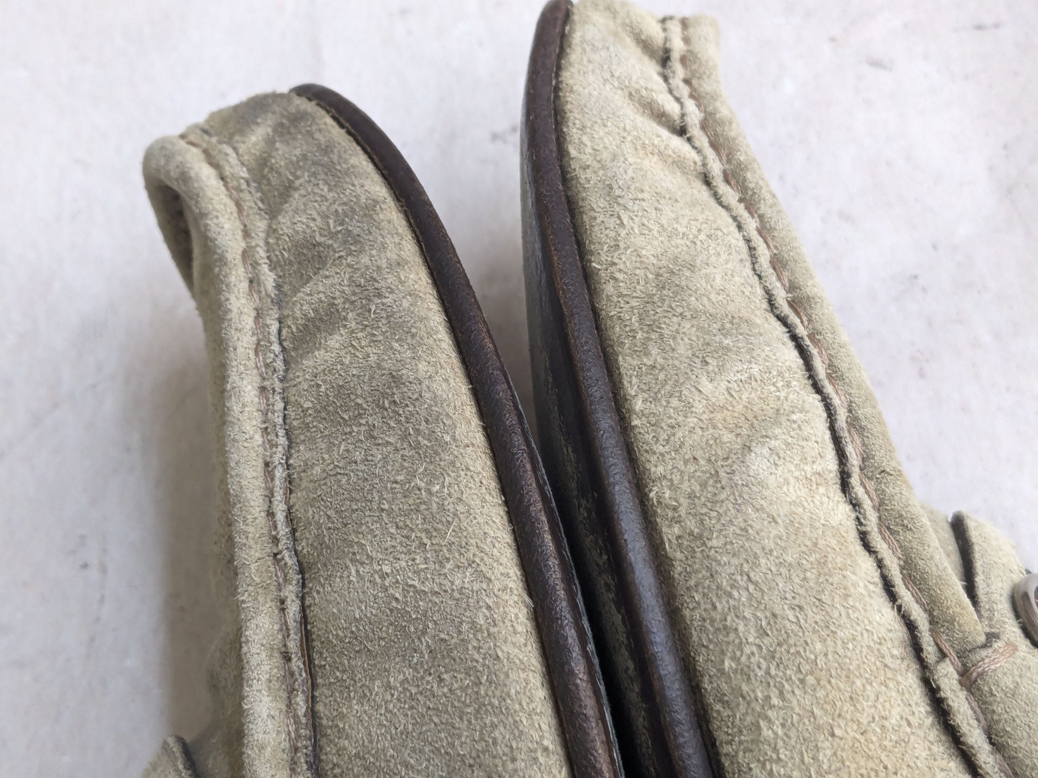 Gucci × Vintage Gucci Horsebit Loafers Beige 11 D Slip Ons Suede Size US 11 / EU 44 - 6 Thumbnail