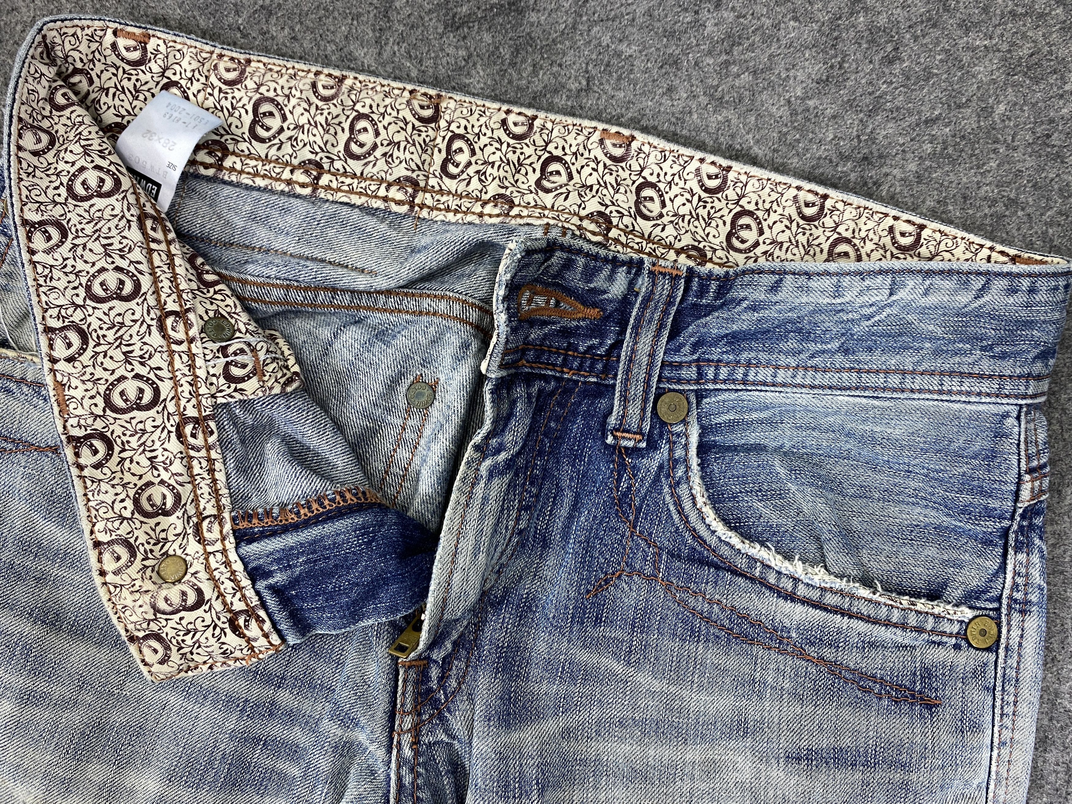 Ed Hardy Faded Blue Vintage Edwin Jeans 30x31.5 Denim - JN3267 Size US 30 / EU 46 - 7 Thumbnail