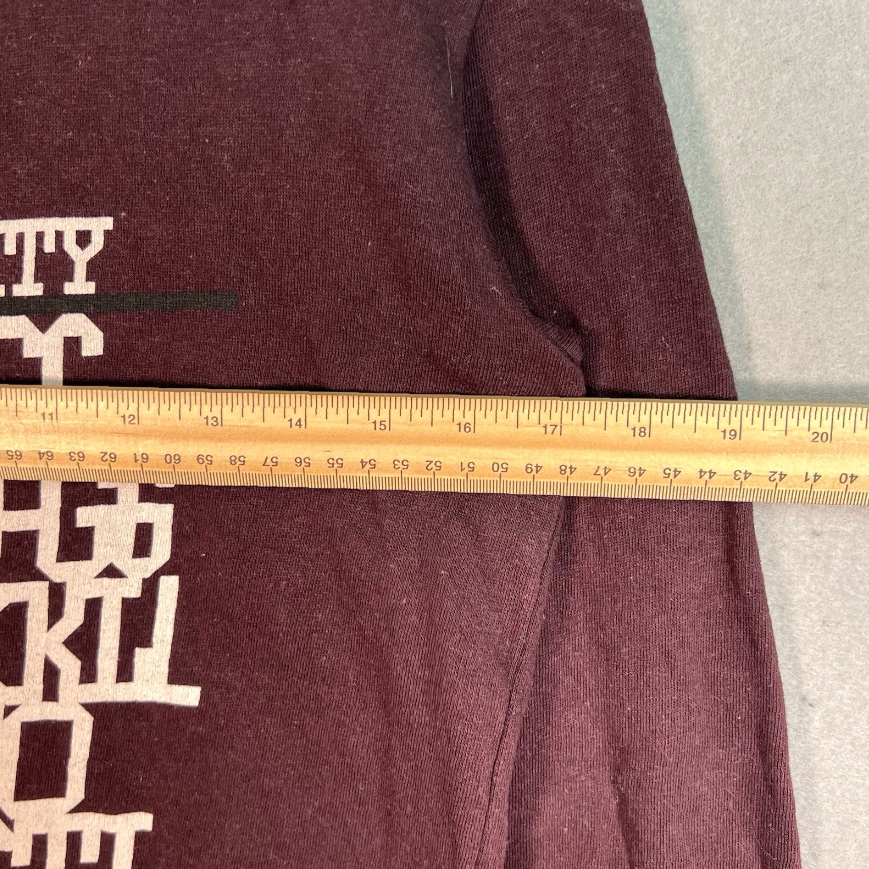 Vintage APC University Alphabet Sweater Womens XS Maroon Red Crewneck Sweatshirt Size XS / US 0-2 / IT 36-38 - 2 Thumbnail