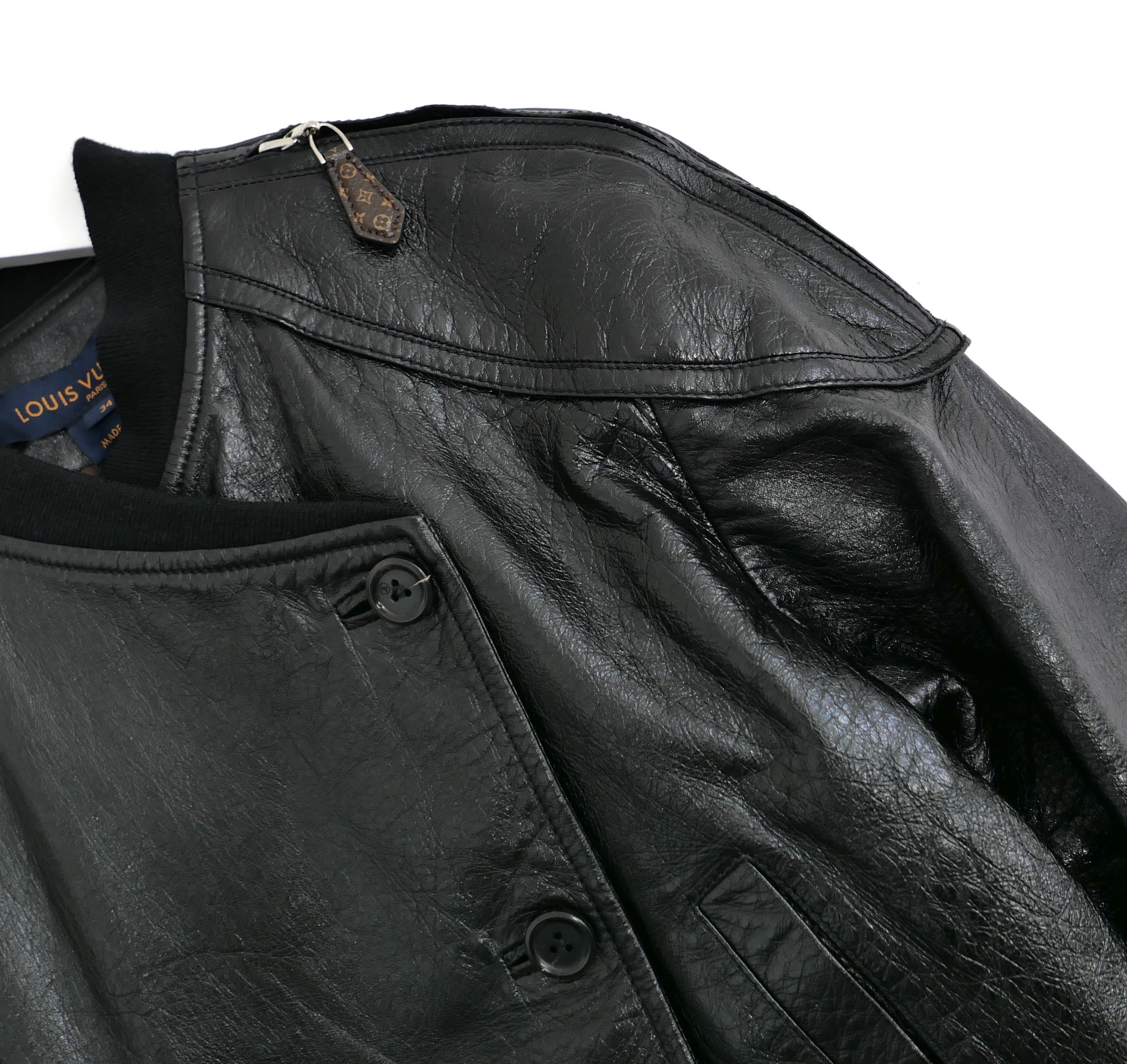 Louis Vuitton Louis Vuitton Monogram Lined Leather Bomber Jacket Size XS / US 0-2 / IT 36-38 - 3 Thumbnail