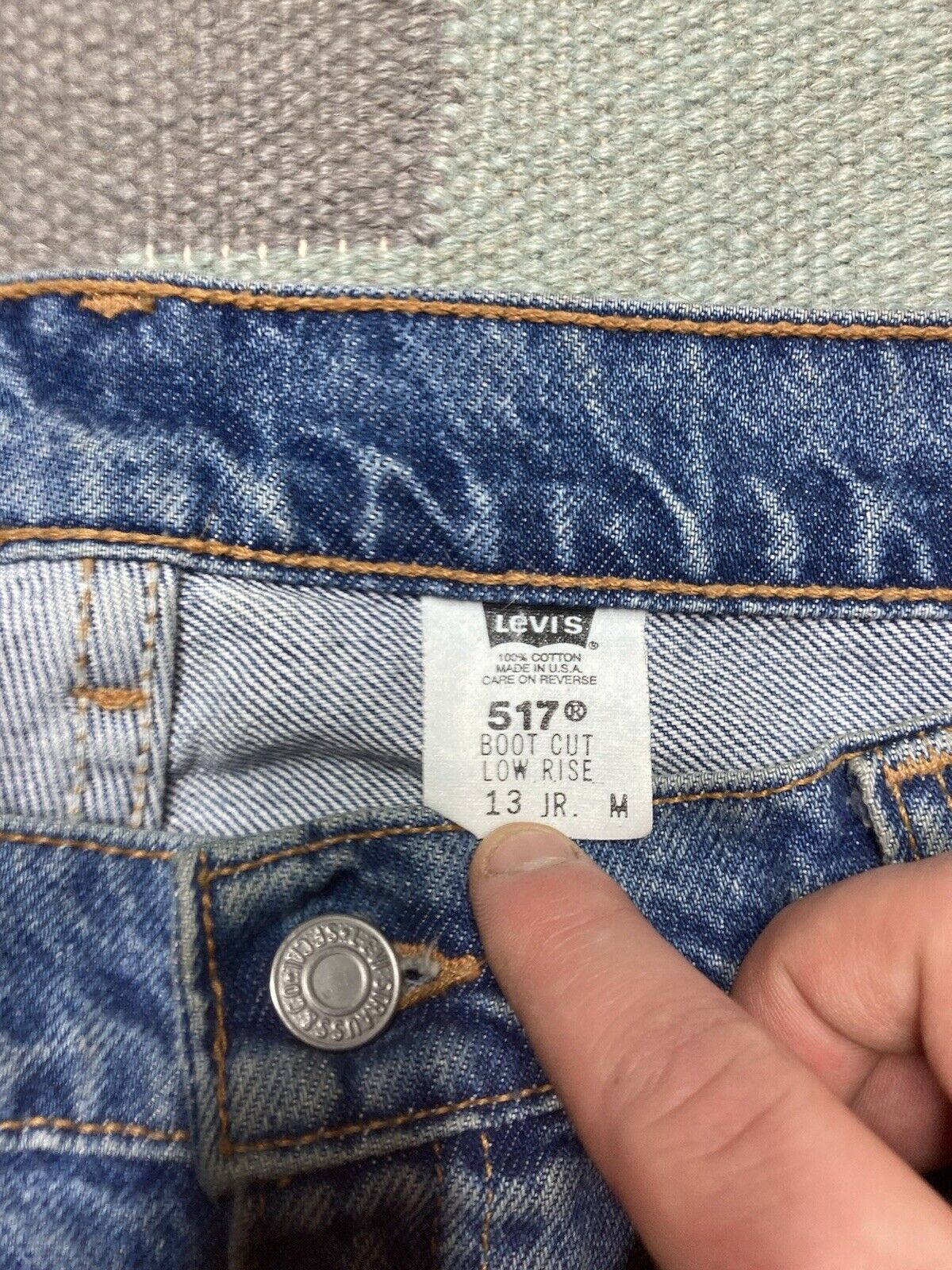 Levi's × Vintage Levi’s 517 jeans boot cut low rise dark USA women’s 13 32x31 Size 32" / US 10 / IT 46 - 9 Thumbnail